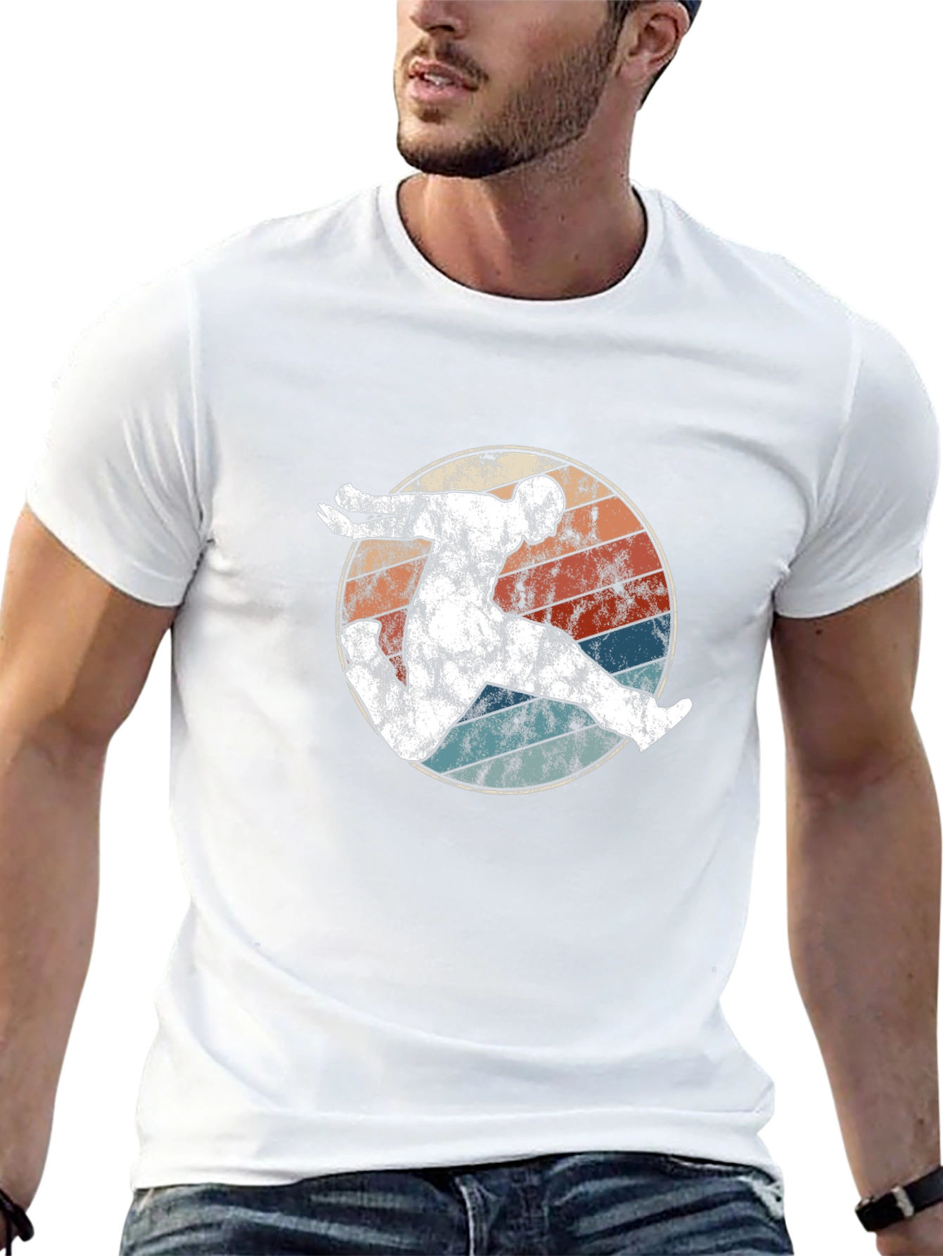 Retro Runner Graphic T-Shirt - Black