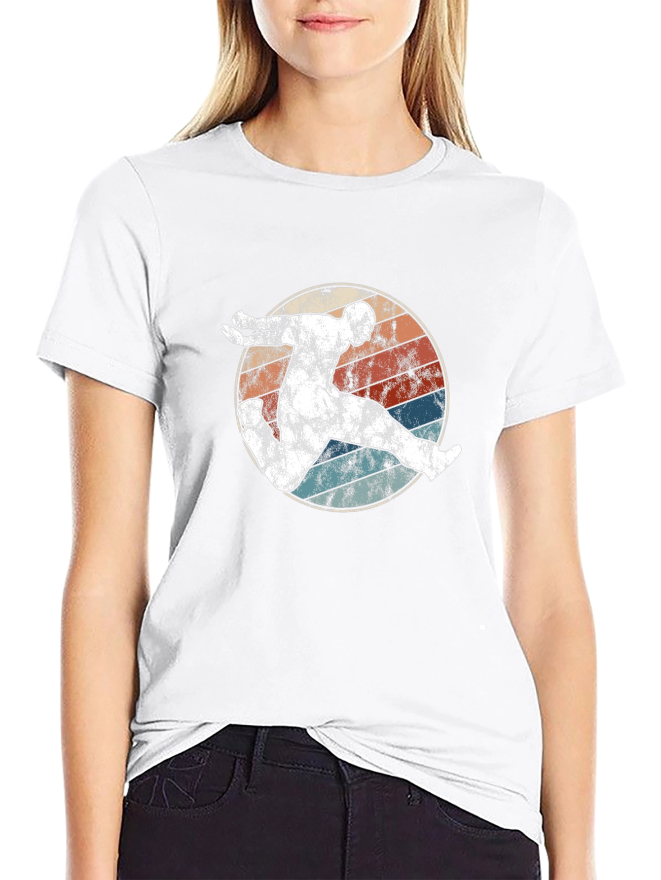 Retro Runner Graphic T-Shirt - Black