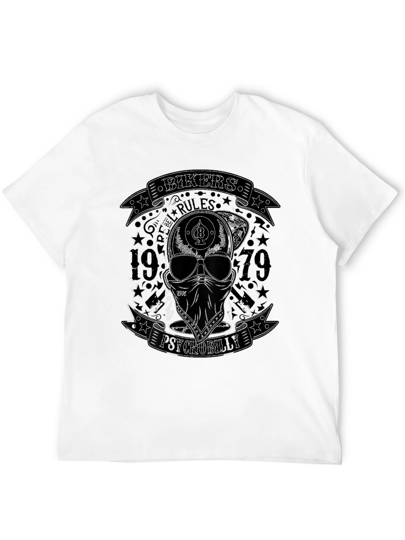 Bikers Rules Psychobilly T-Shirt Black