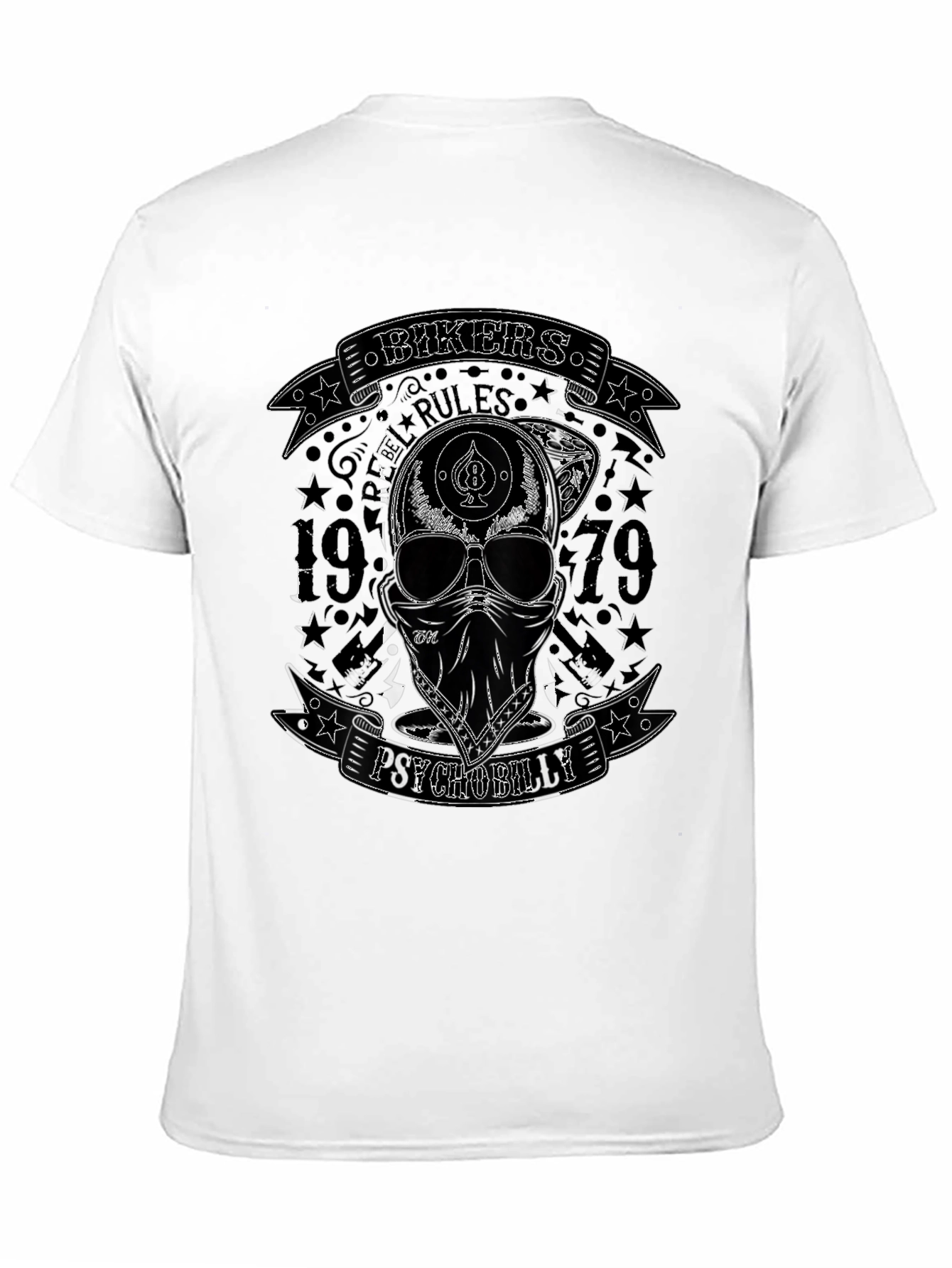 Bikers Rules Psychobilly T-Shirt Black