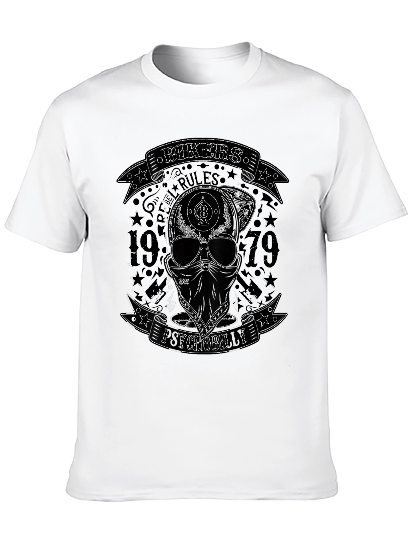 Bikers Rules Psychobilly T-Shirt Black
