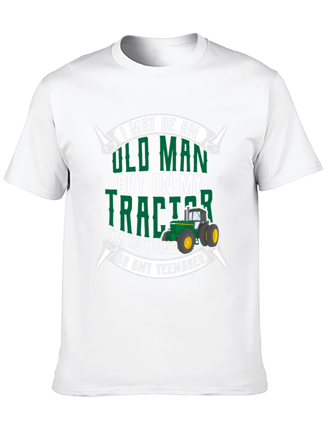 Old Man Tractor T-Shirt - Funny Novelty Gift