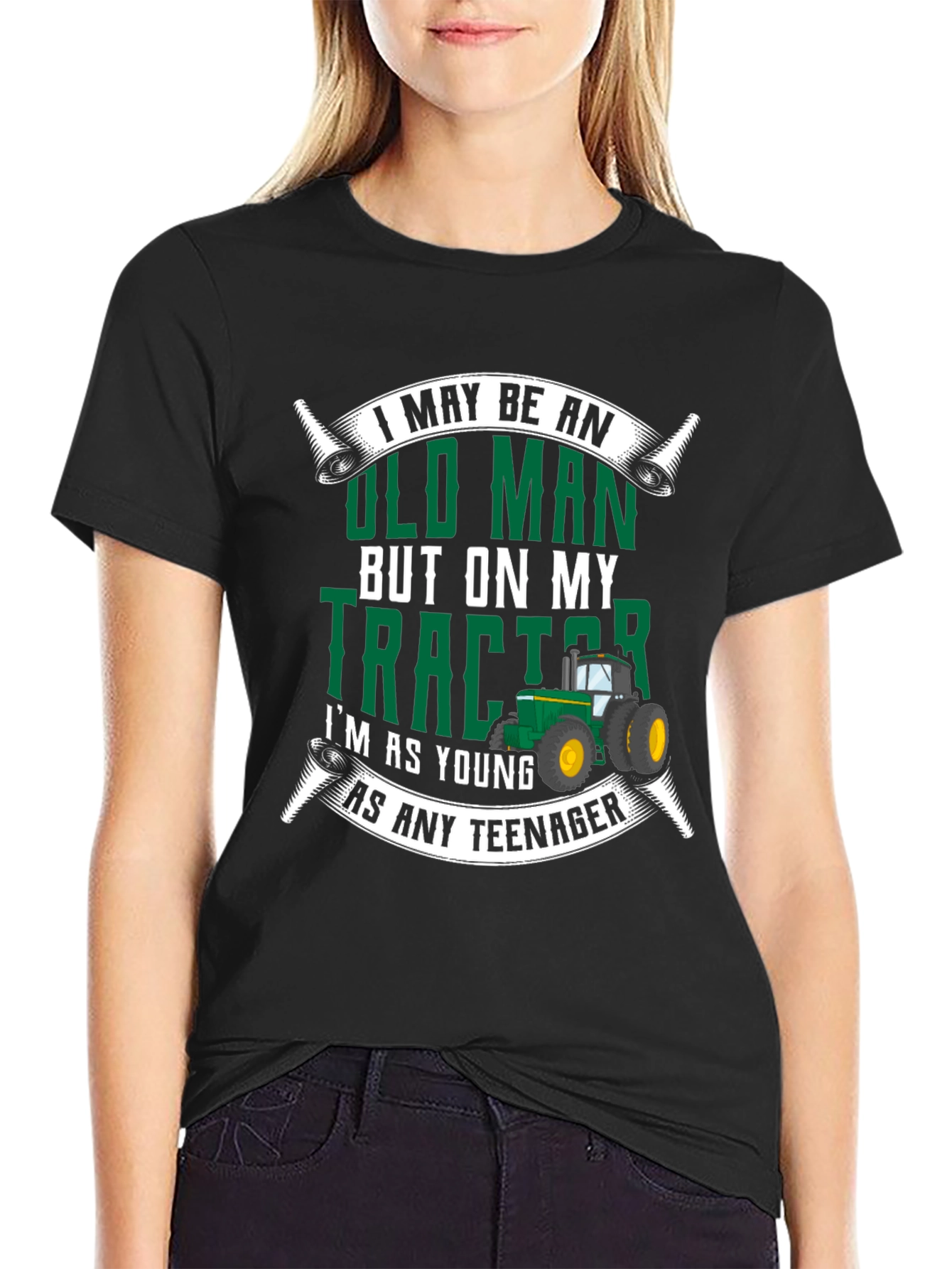 Old Man Tractor T-Shirt - Funny Novelty Gift