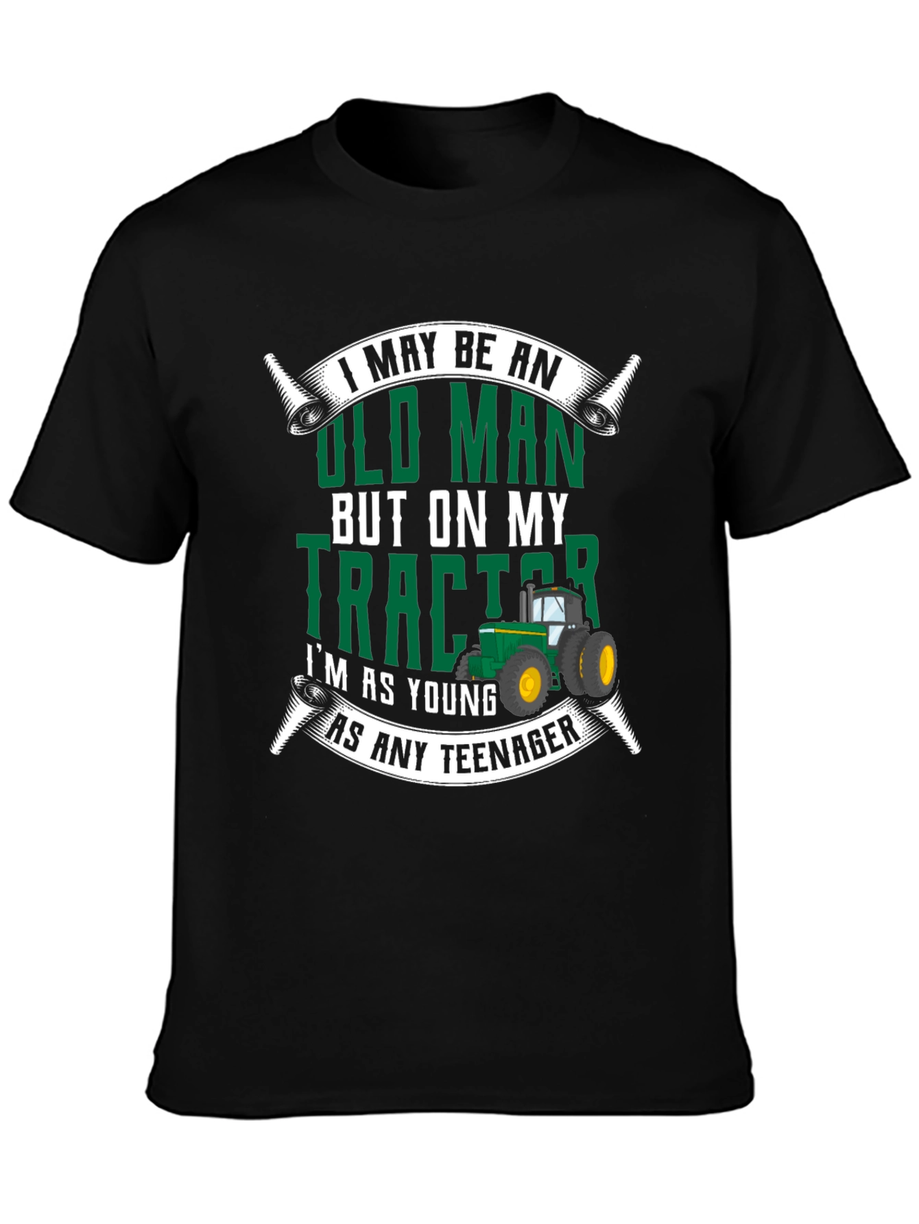 Old Man Tractor T-Shirt - Funny Novelty Gift