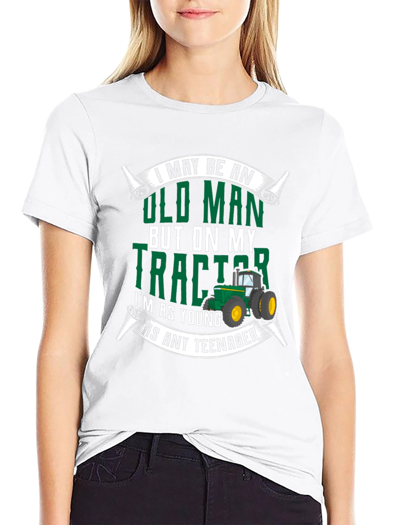 Old Man Tractor T-Shirt - Funny Novelty Gift