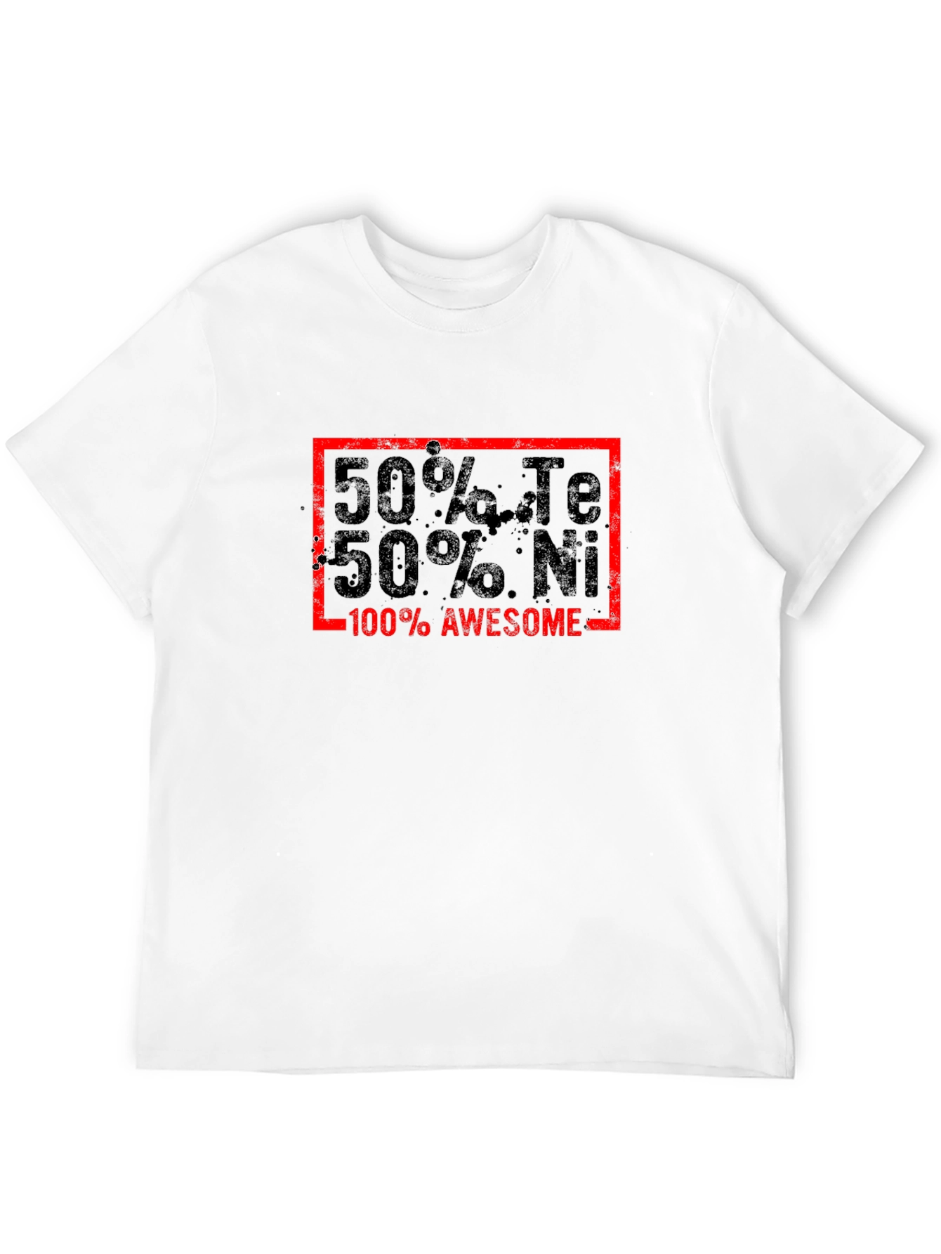 Awesome 50% Te 50% Ni Graphic T-Shirt