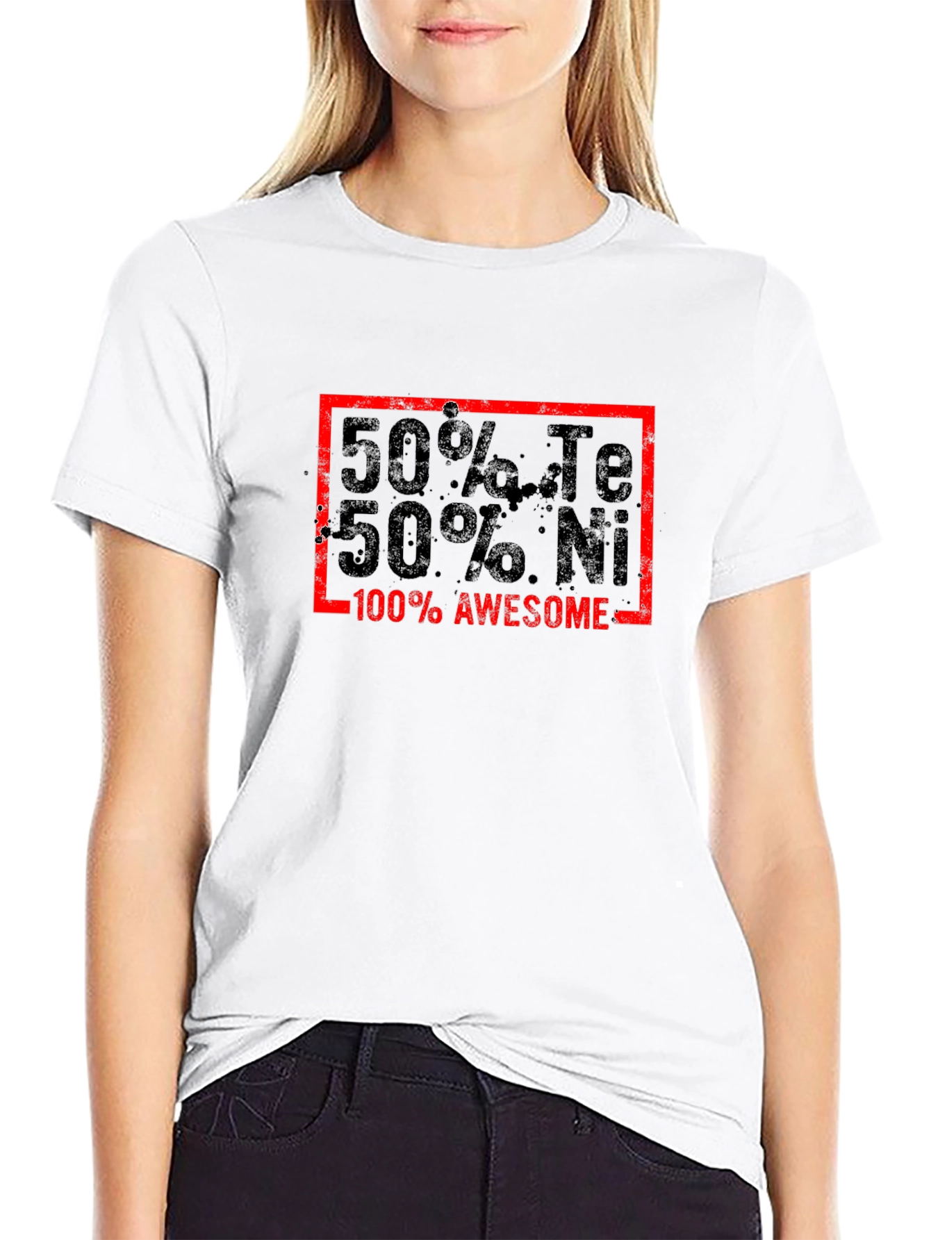 Awesome 50% Te 50% Ni Graphic T-Shirt