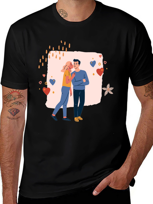 Couples Love Graphic T-Shirt - Romantic Design