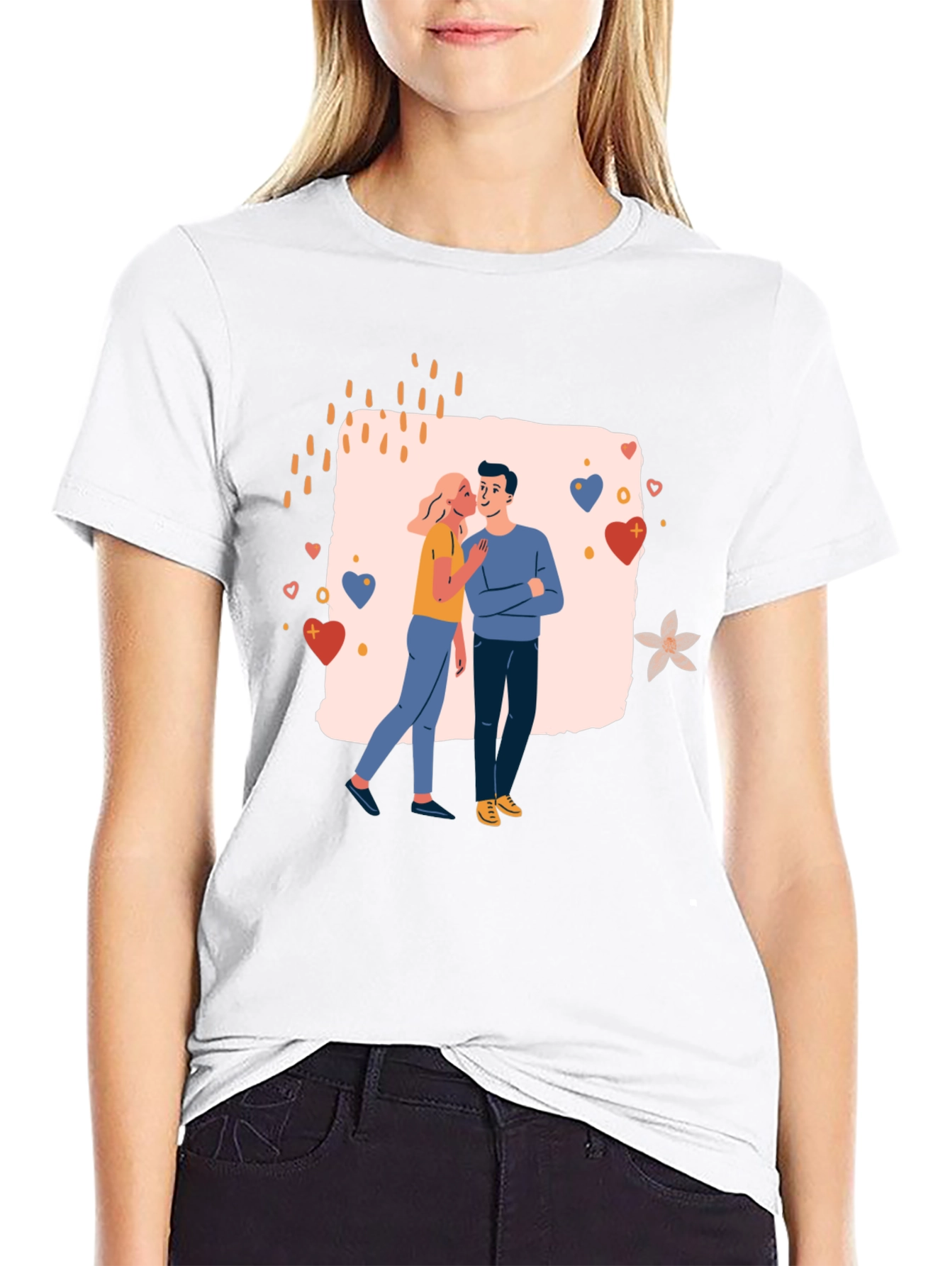 Couples Love Graphic T-Shirt - Romantic Design