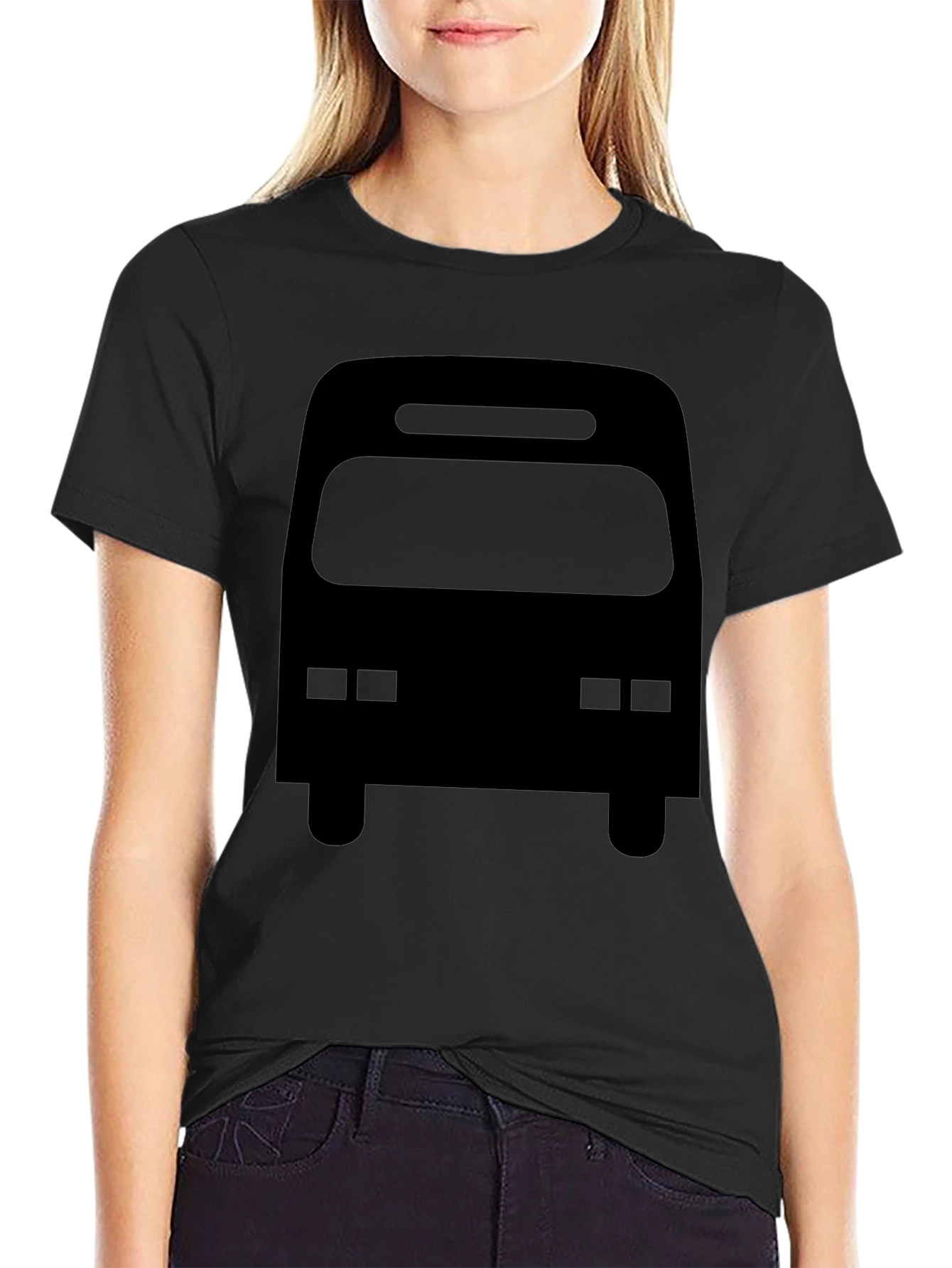 Black Bus Graphic Tee - Mens Casual T-Shirt