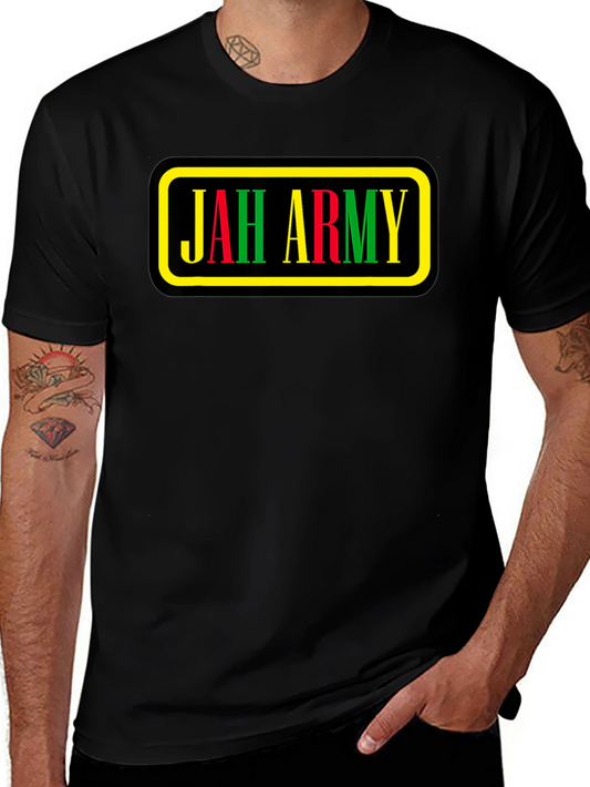 Jah Army T-Shirt - Rasta Colors Graphic Tee