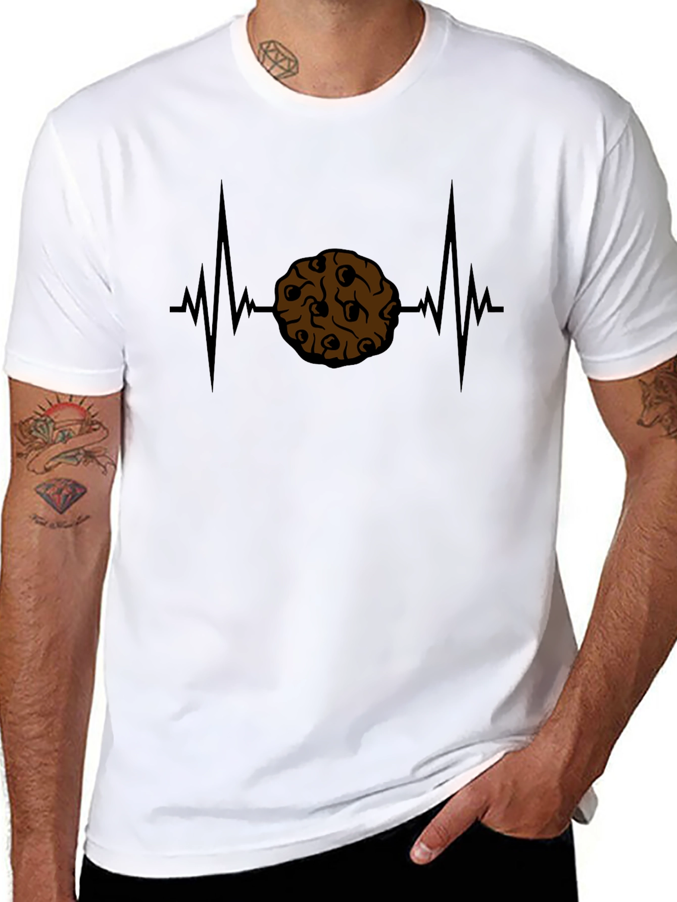 Cookie Heartbeat T-Shirt - Snack Lover Tee