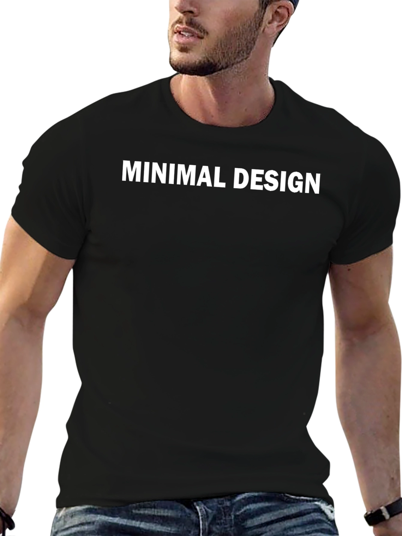 Minimal Design Black T-Shirt