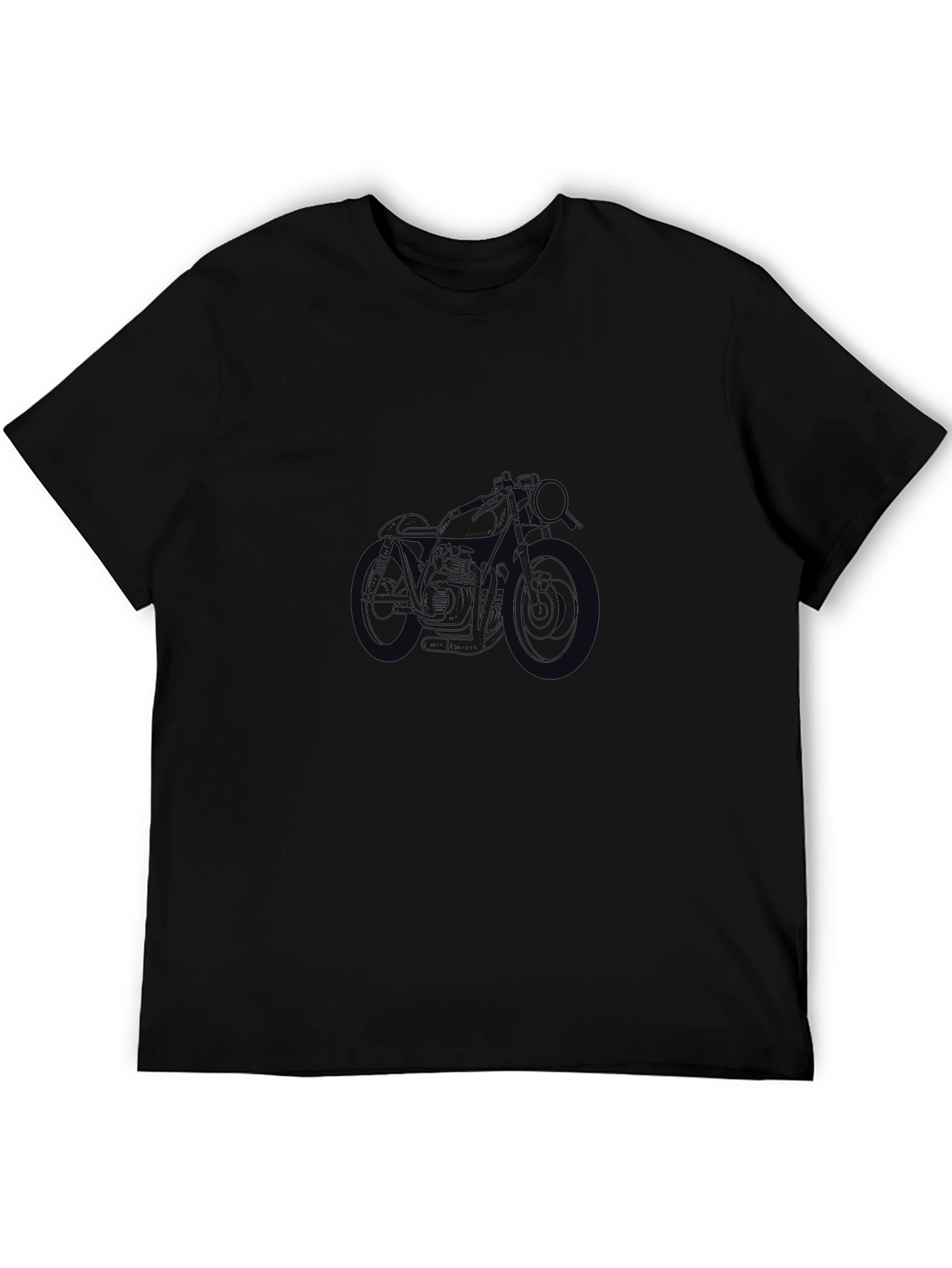 Black Motorcycle Graphic Tee - Stylish Rider Apparel