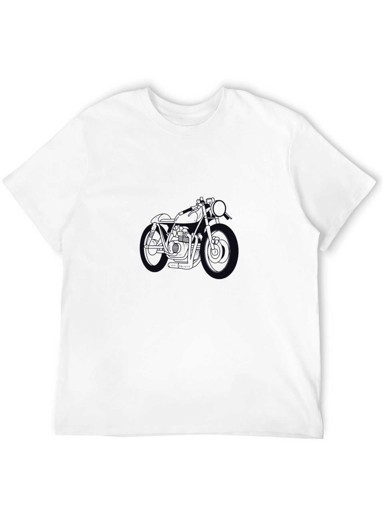 Black Motorcycle Graphic Tee - Stylish Rider Apparel