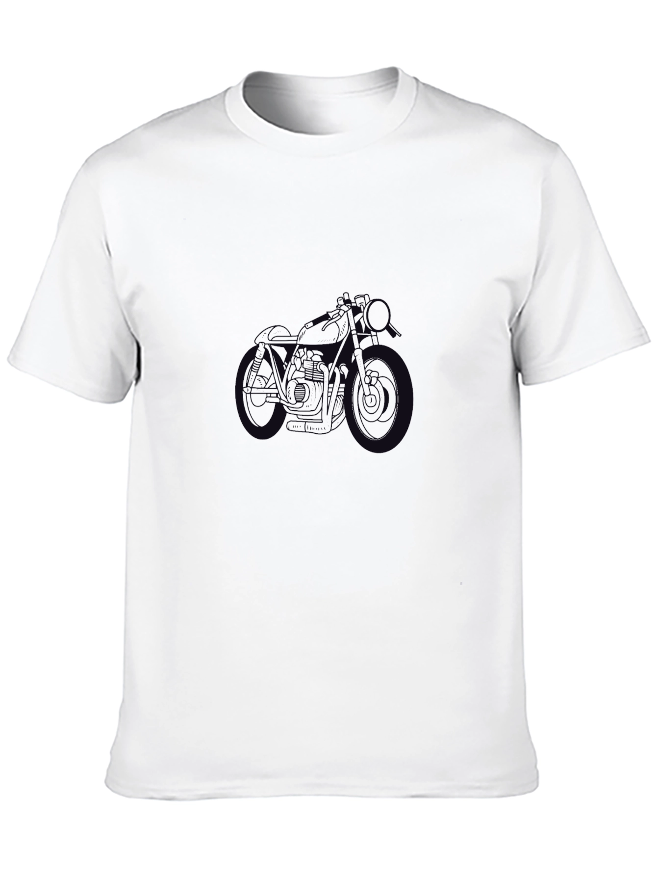 Black Motorcycle Graphic Tee - Stylish Rider Apparel