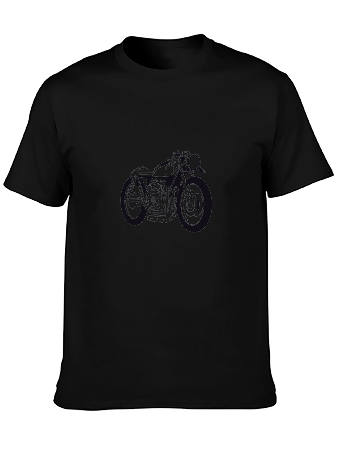 Black Motorcycle Graphic Tee - Stylish Rider Apparel