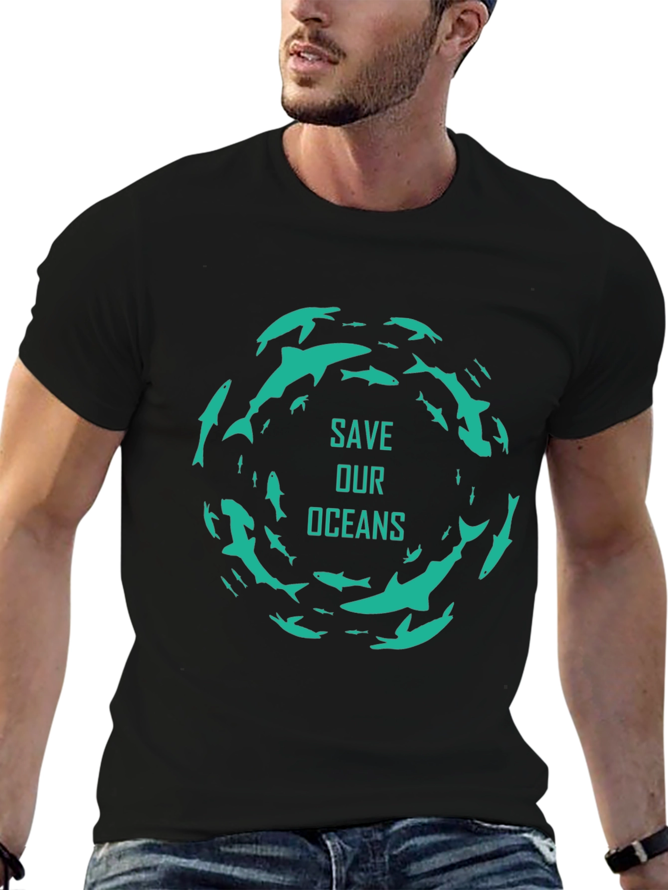 Save Our Oceans Graphic Tee - Stylish & Sustainable