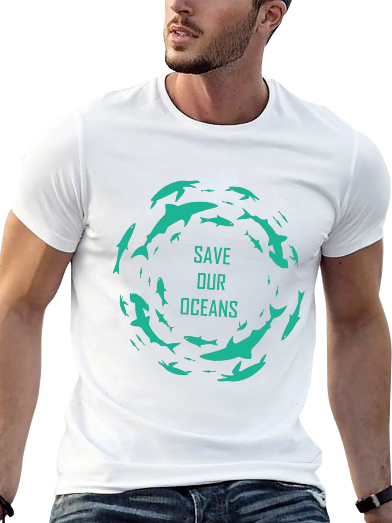 Save Our Oceans Graphic Tee - Stylish & Sustainable
