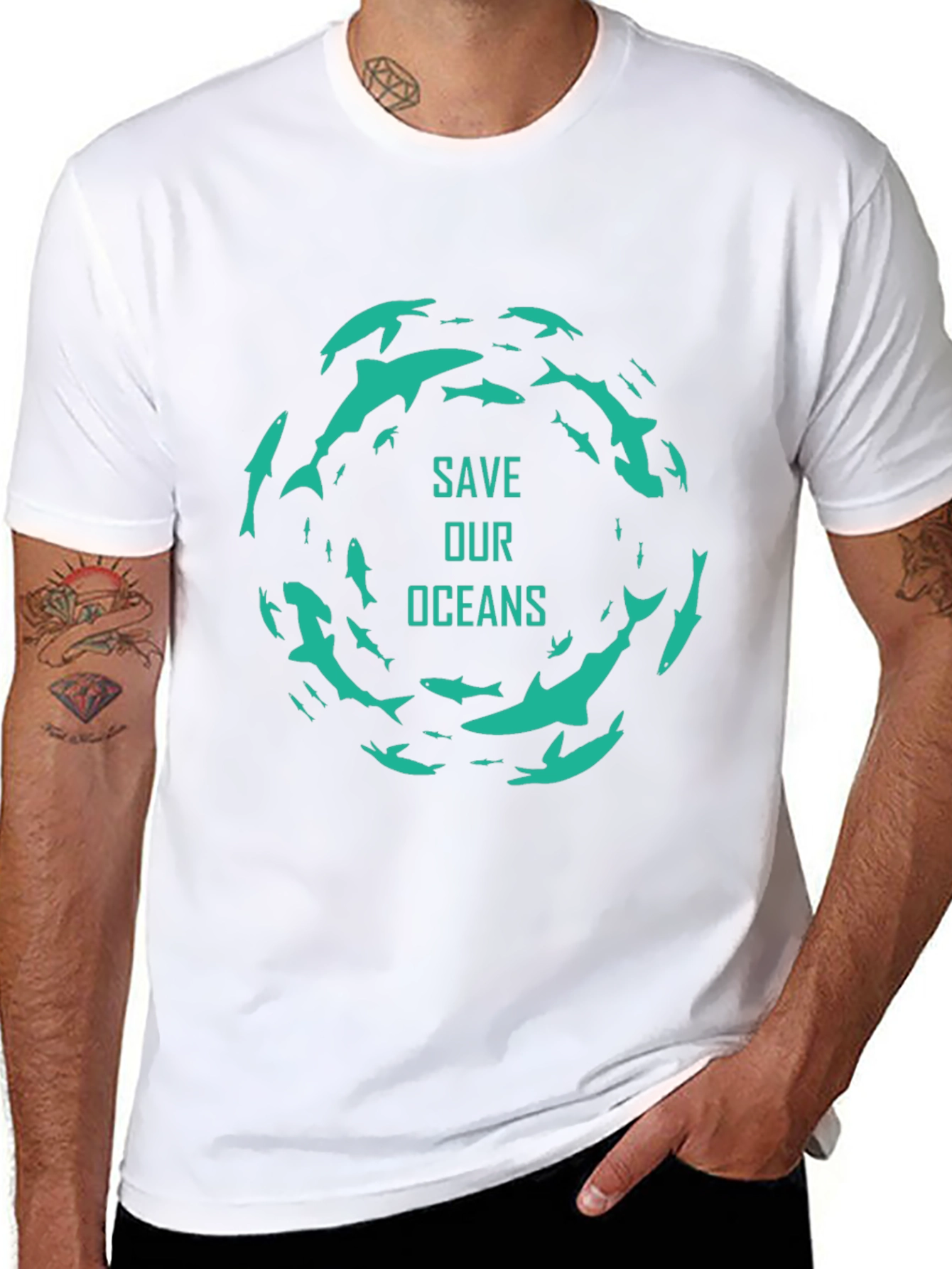 Save Our Oceans Graphic Tee - Stylish & Sustainable