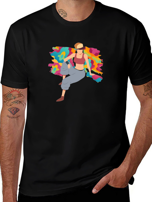 Trendy Graphic Tee - Abstract Woman Design