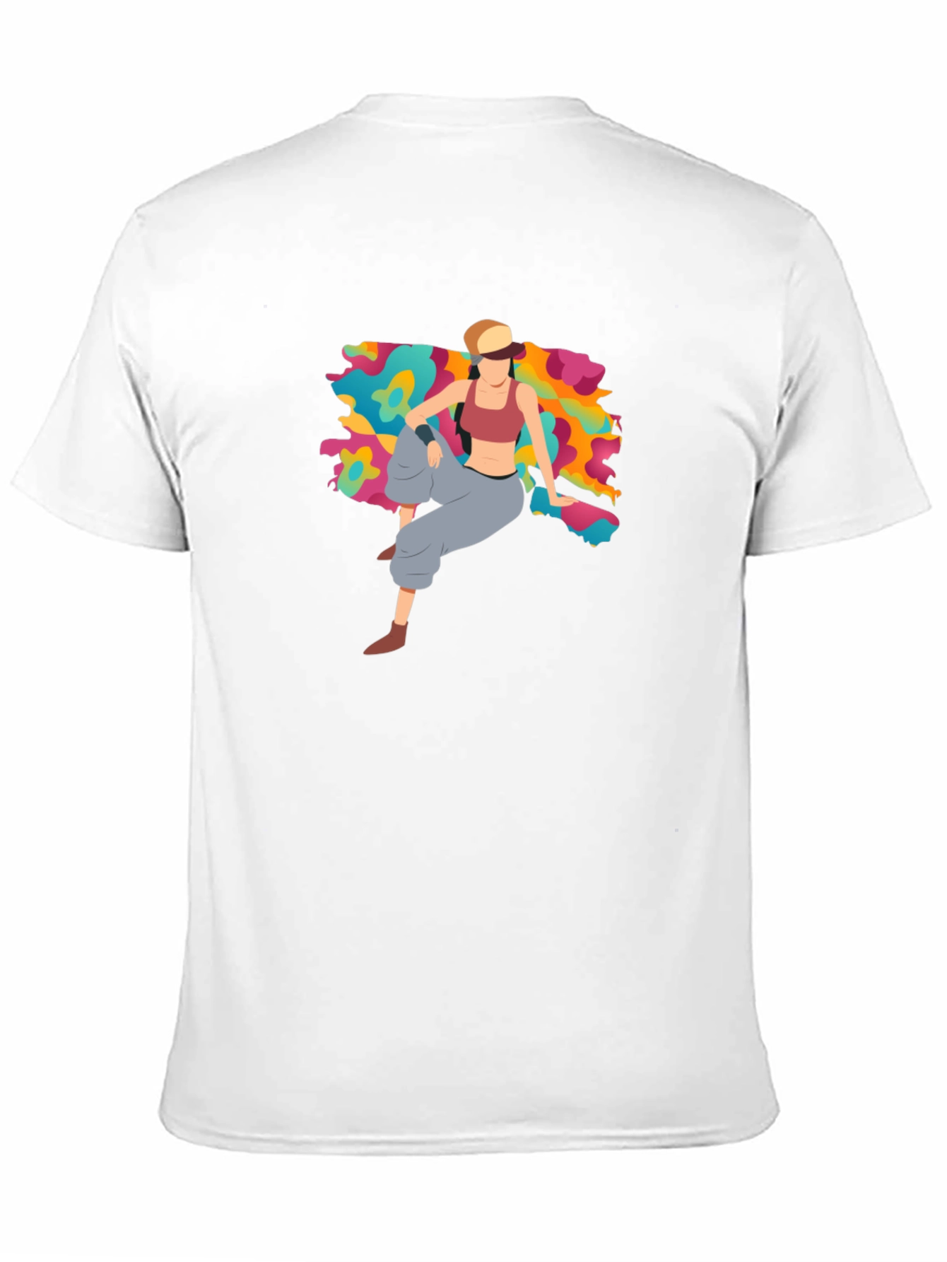 Trendy Graphic Tee - Abstract Woman Design