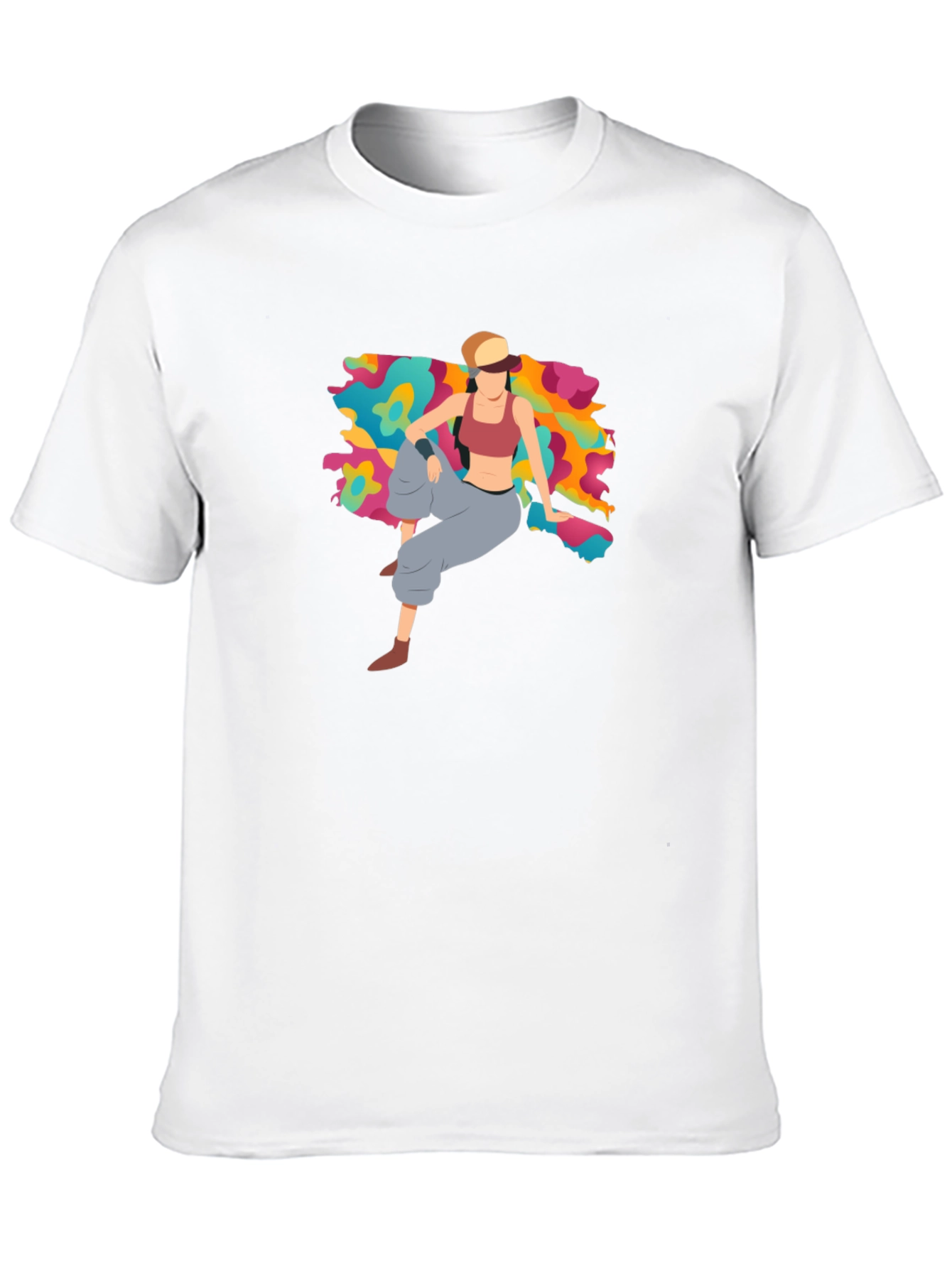 Trendy Graphic Tee - Abstract Woman Design