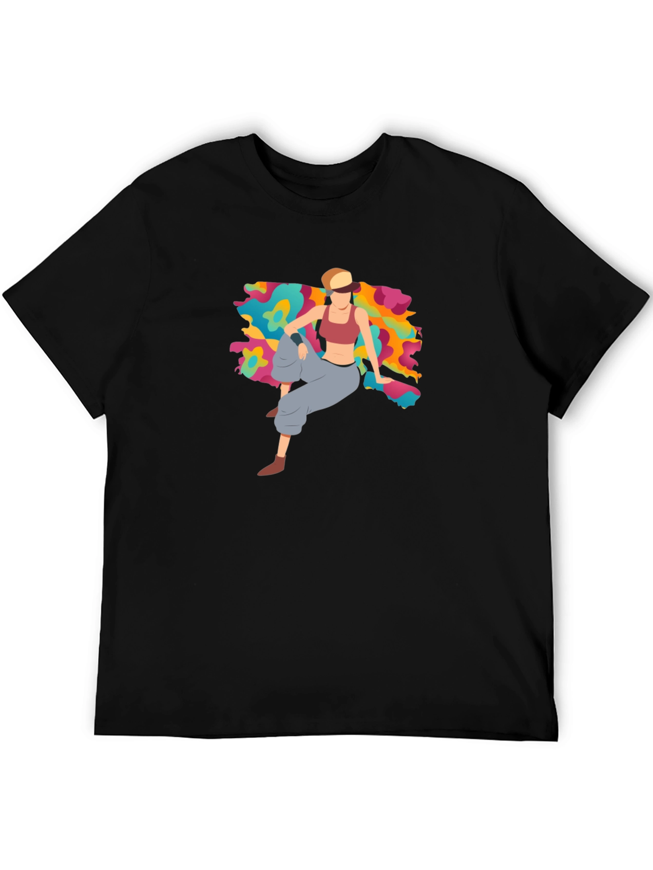 Trendy Graphic Tee - Abstract Woman Design
