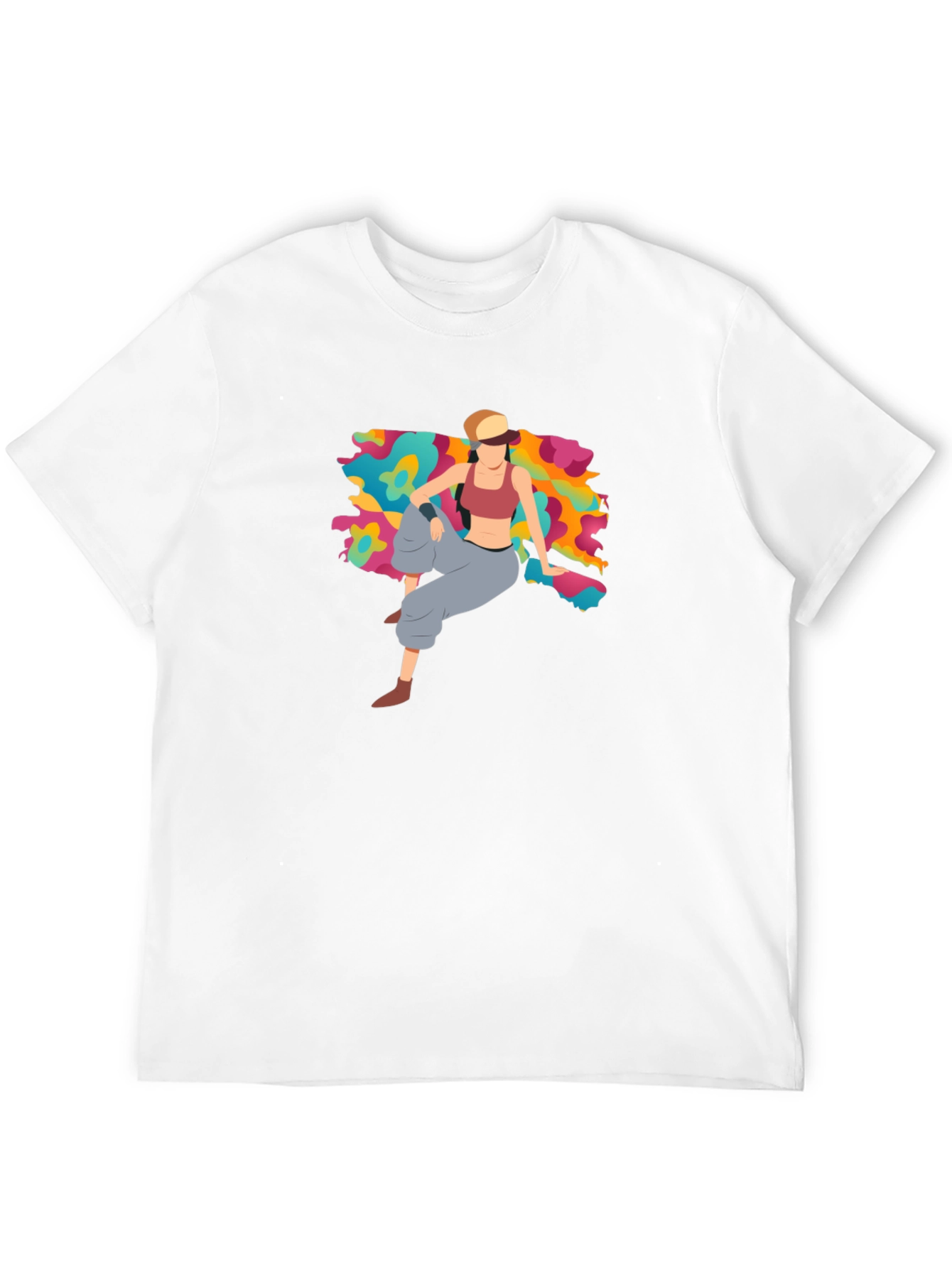 Trendy Graphic Tee - Abstract Woman Design