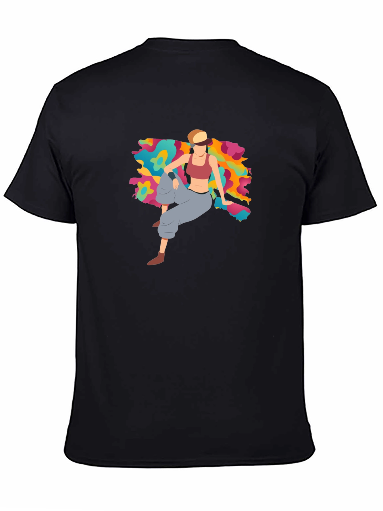 Trendy Graphic Tee - Abstract Woman Design