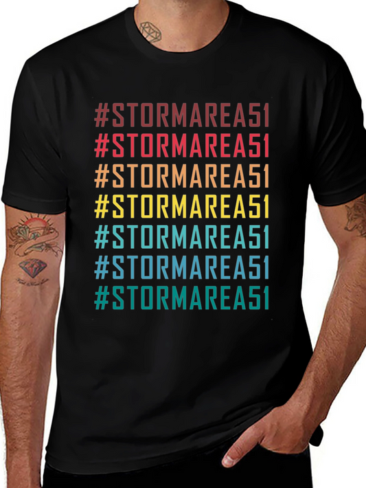 #StormArea51 Graphic T-Shirt - Colorful Retro Design