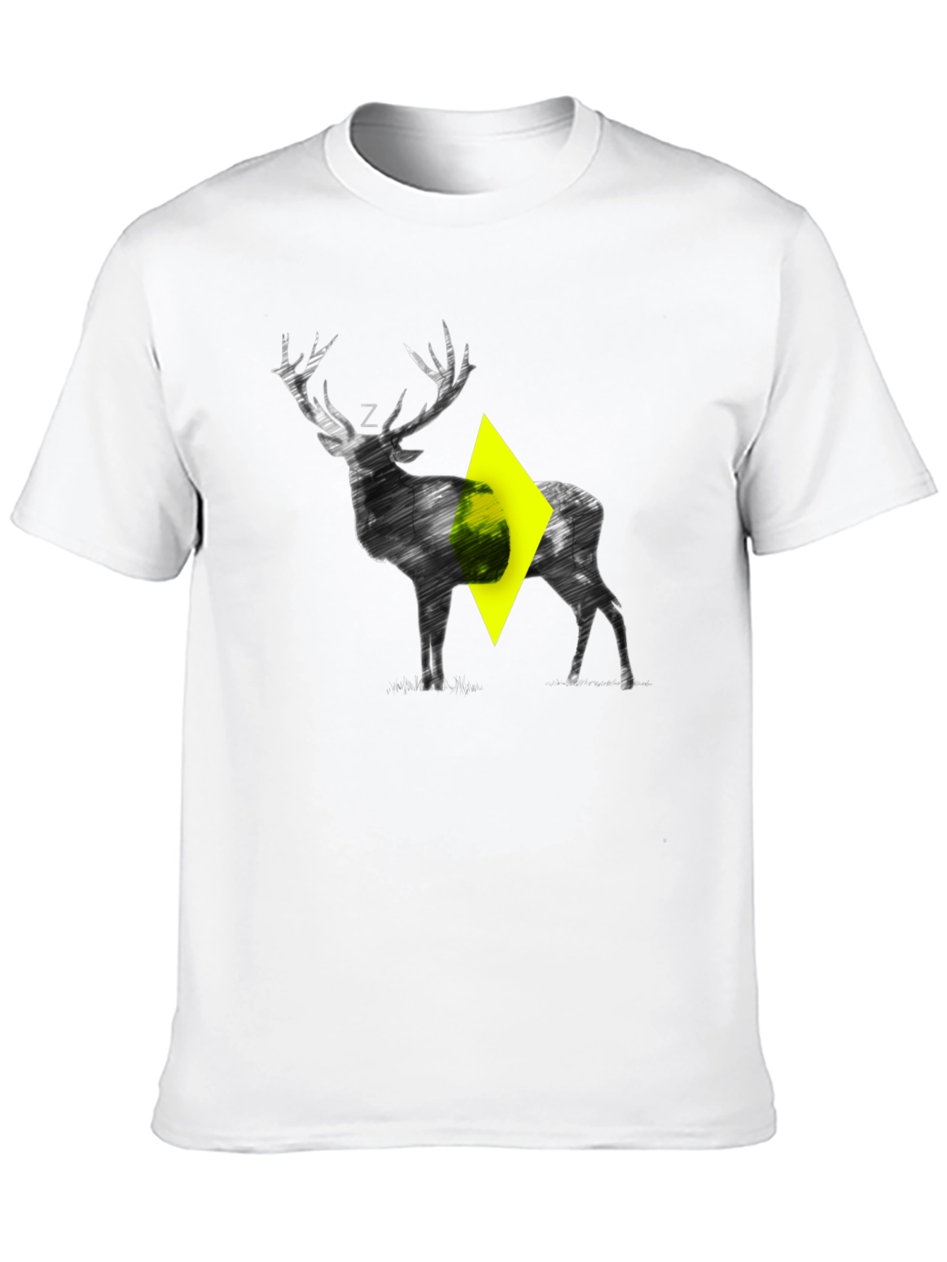 Stylized Deer Graphic T-Shirt