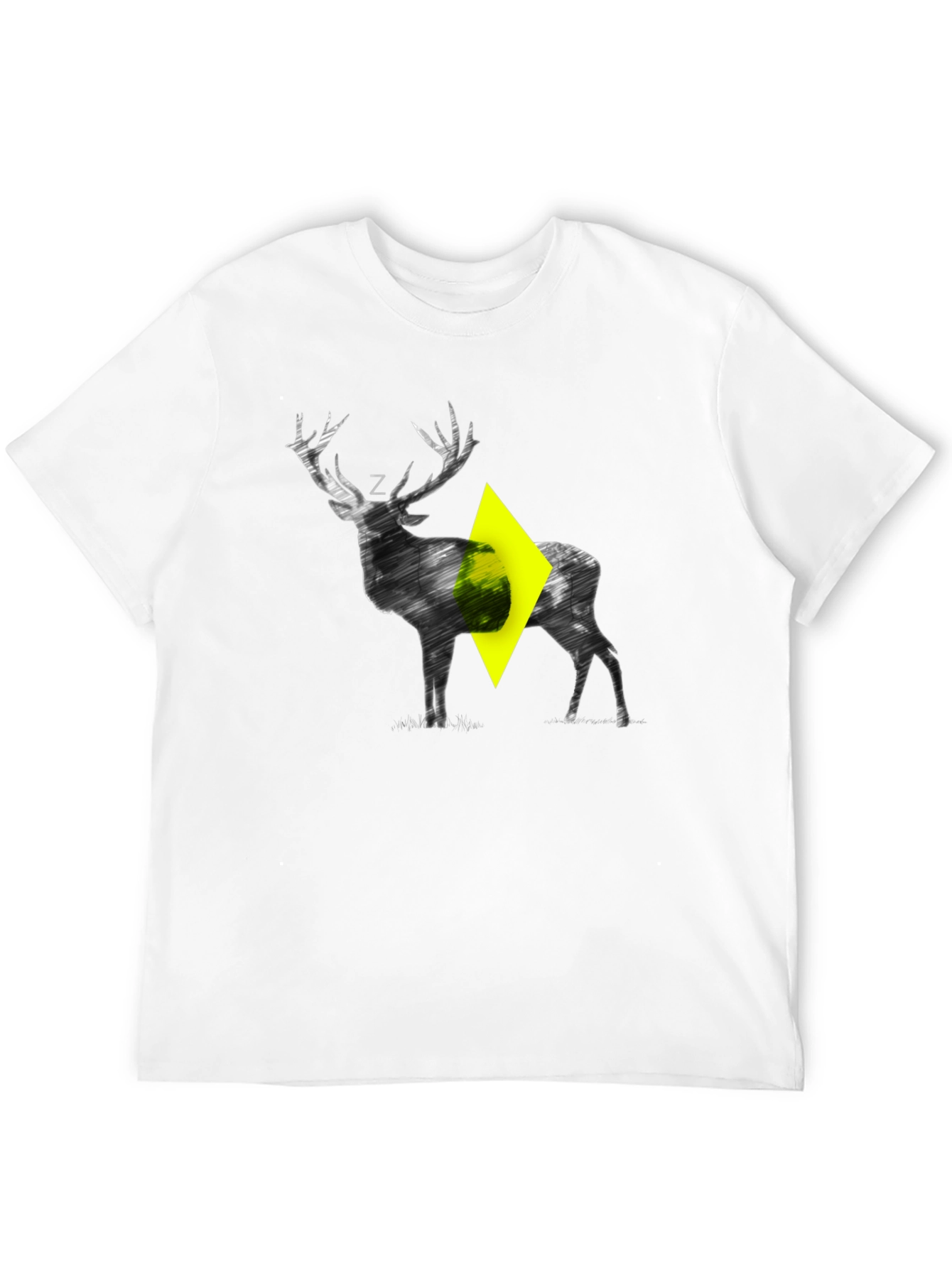 Stylized Deer Graphic T-Shirt