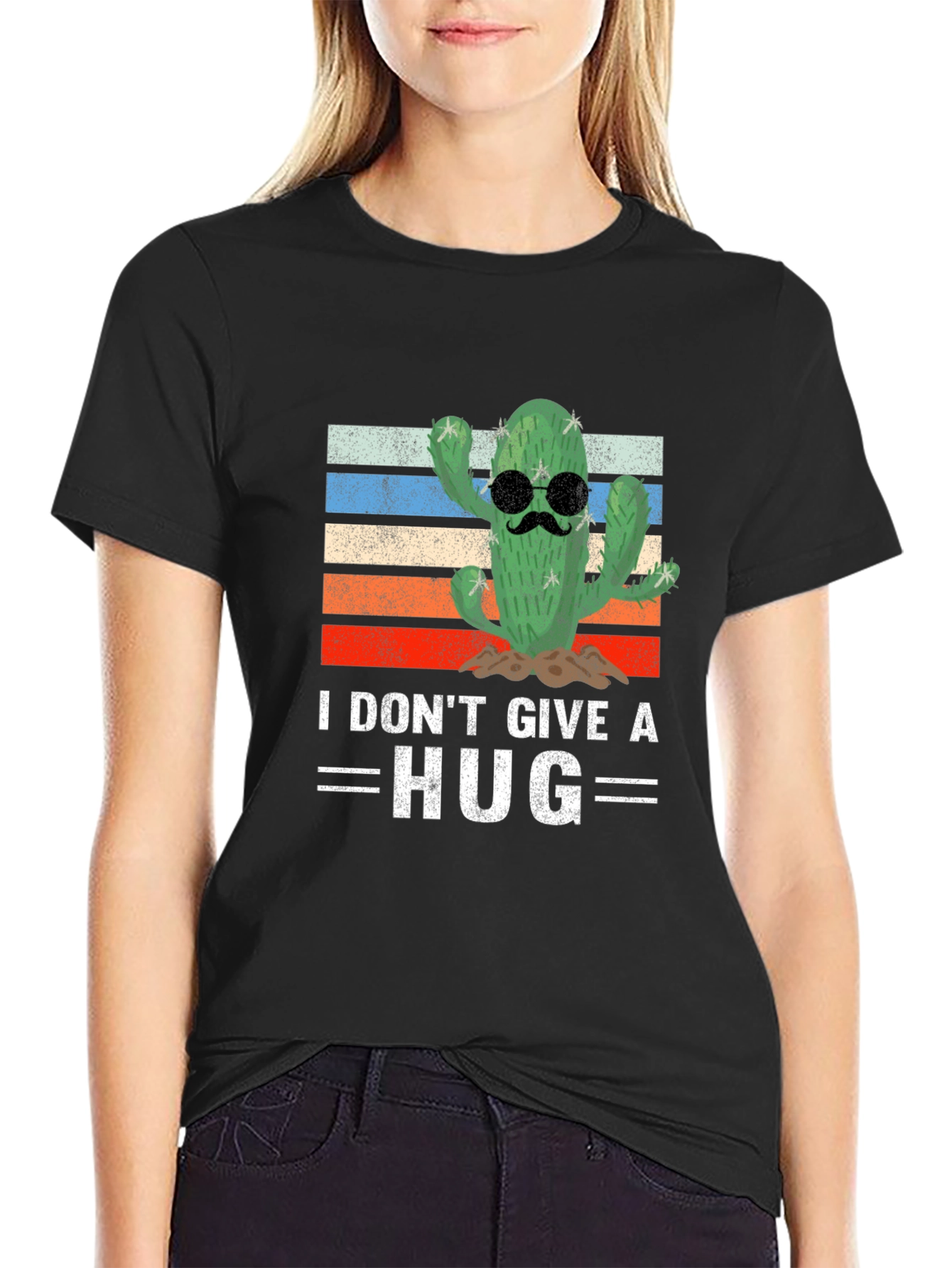 I Dont Give a Hug Cactus T-Shirt