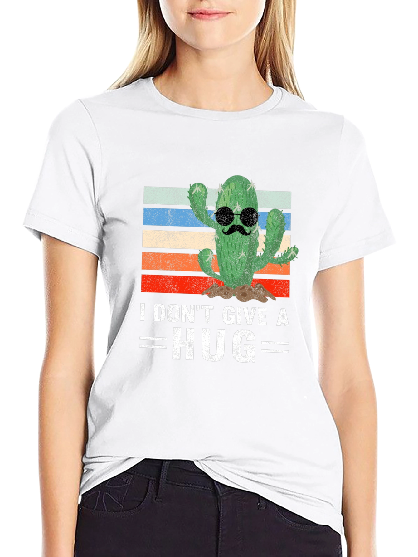 I Dont Give a Hug Cactus T-Shirt