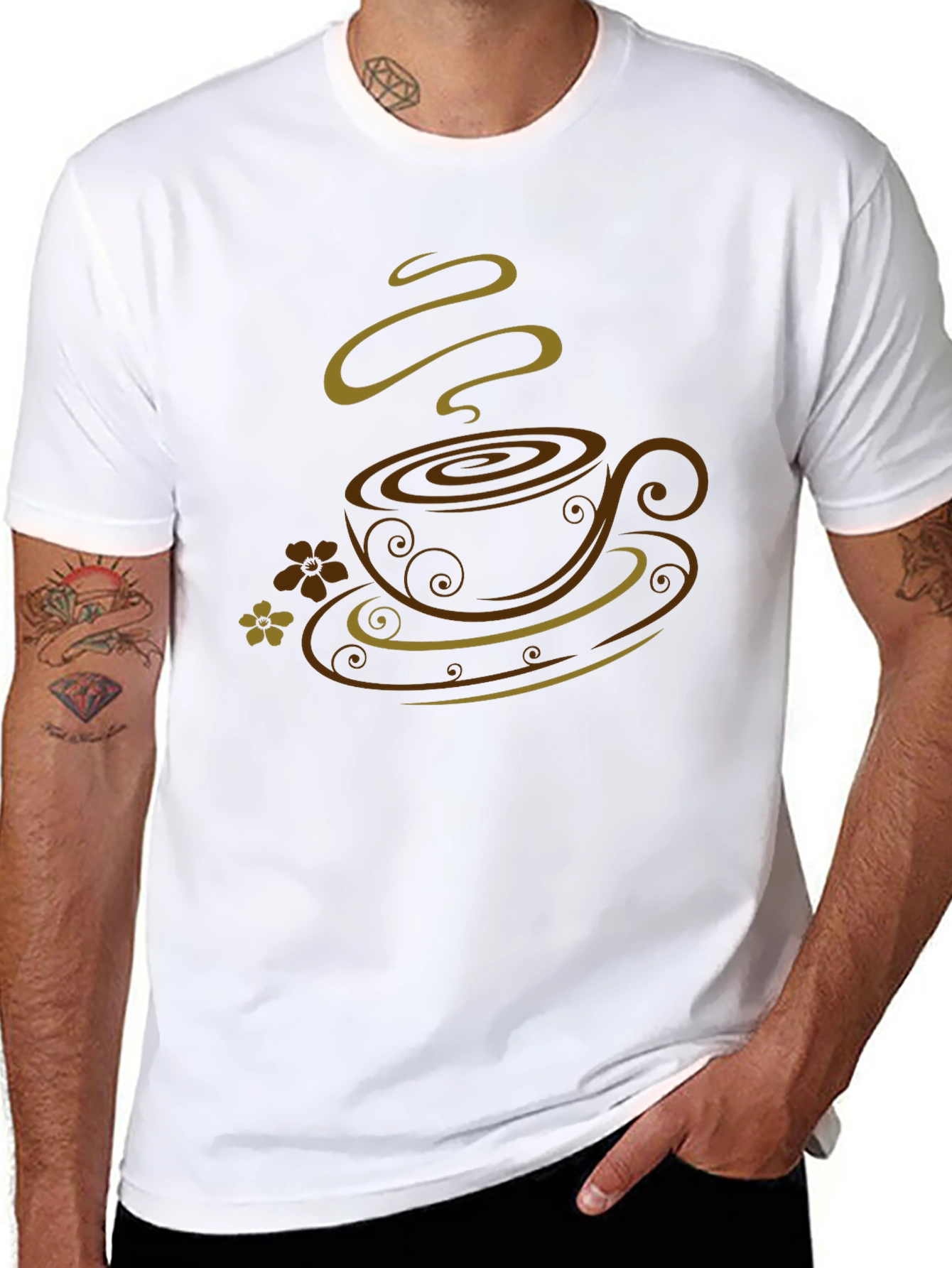 Coffee Cup Graphic Tee - Stylish Black T-Shirt