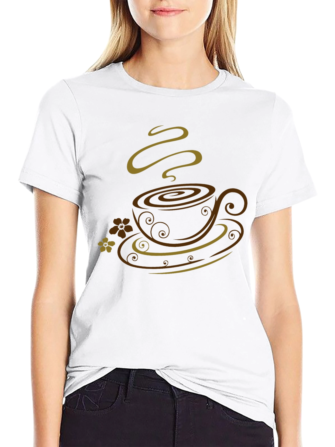 Coffee Cup Graphic Tee - Stylish Black T-Shirt