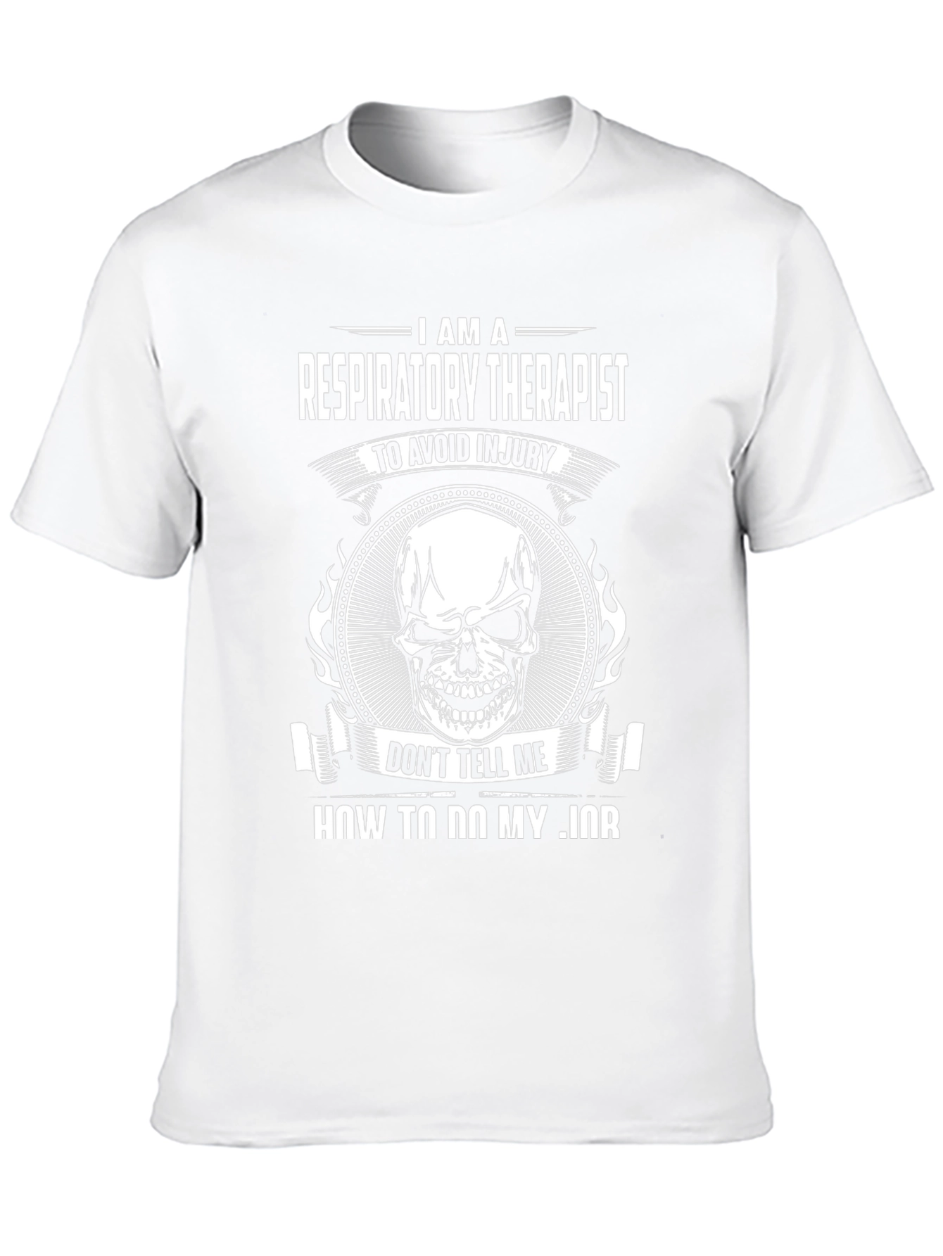 Respiratory Therapist Skull Graphic T-Shirt