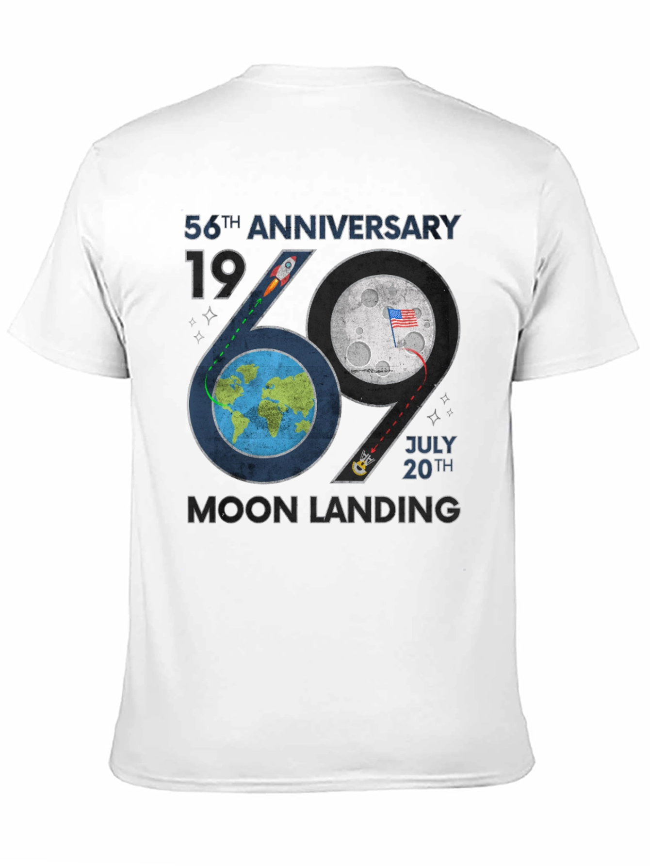 Moon Landing 56th Anniversary Graphic T-Shirt