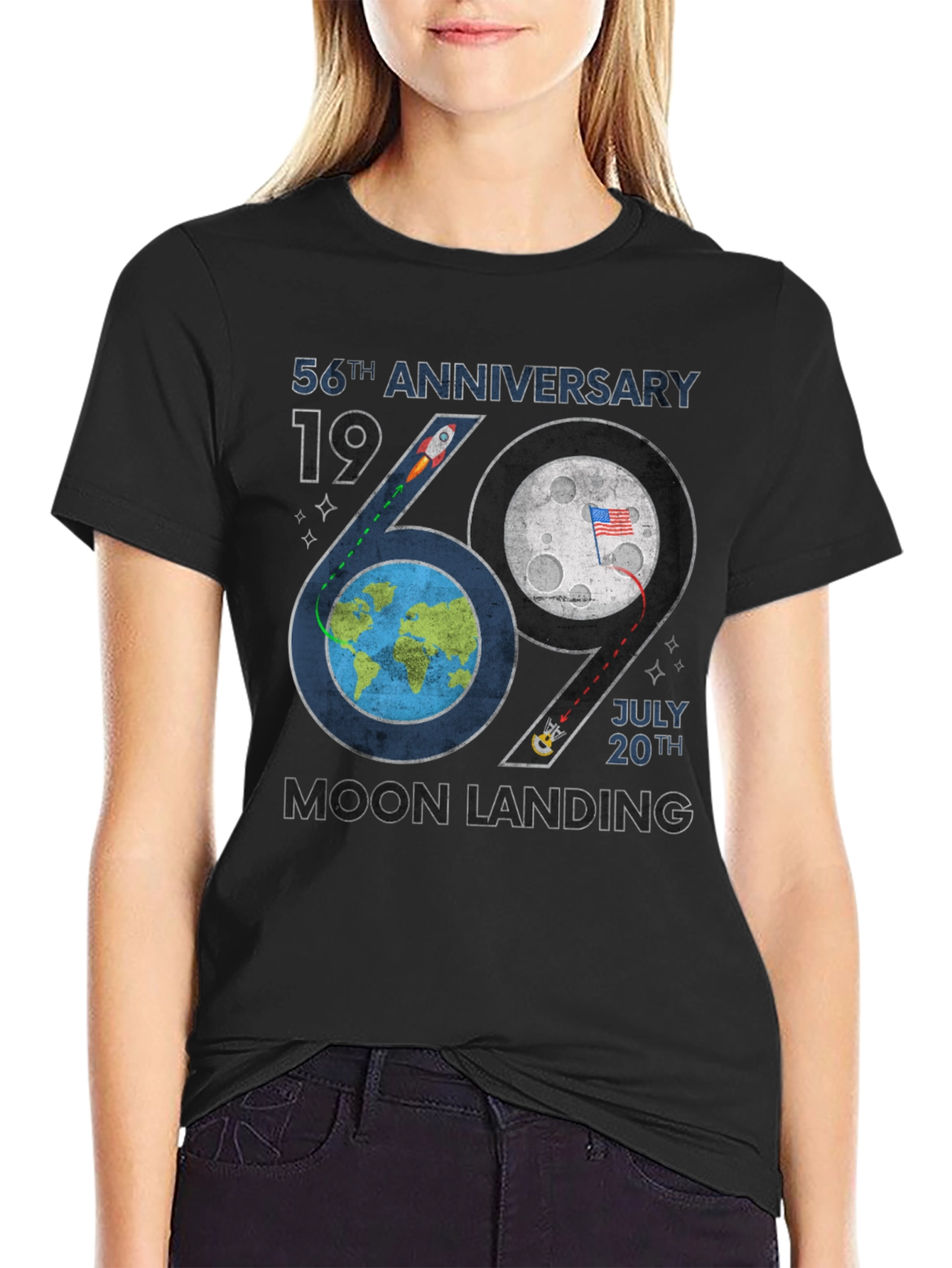 Moon Landing 56th Anniversary Graphic T-Shirt