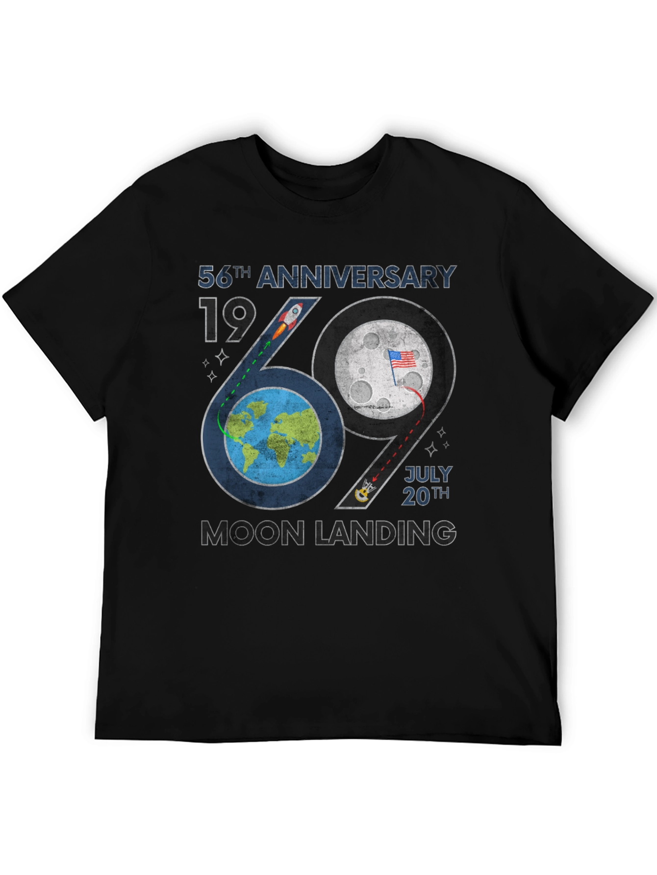 Moon Landing 56th Anniversary Graphic T-Shirt