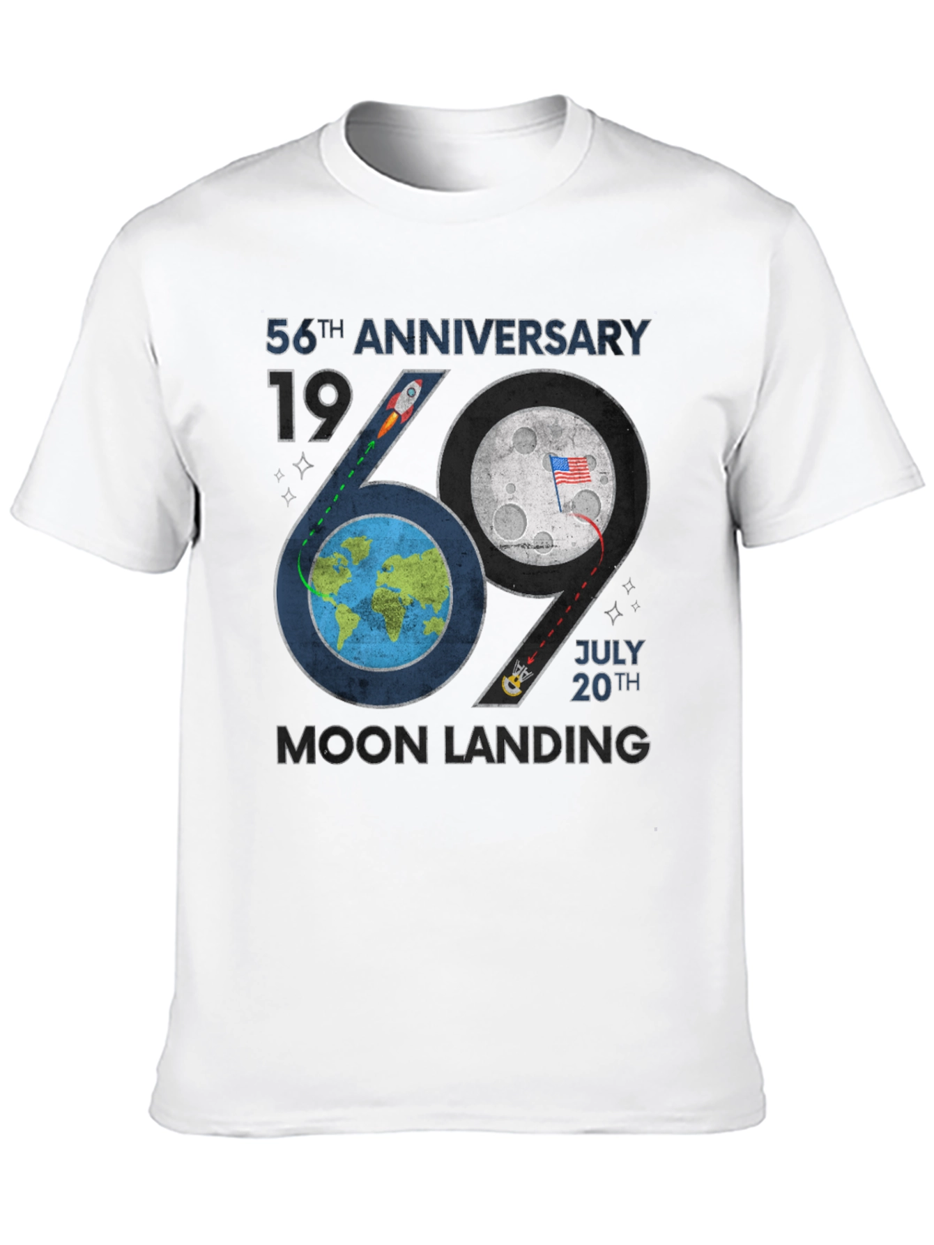 Moon Landing 56th Anniversary Graphic T-Shirt