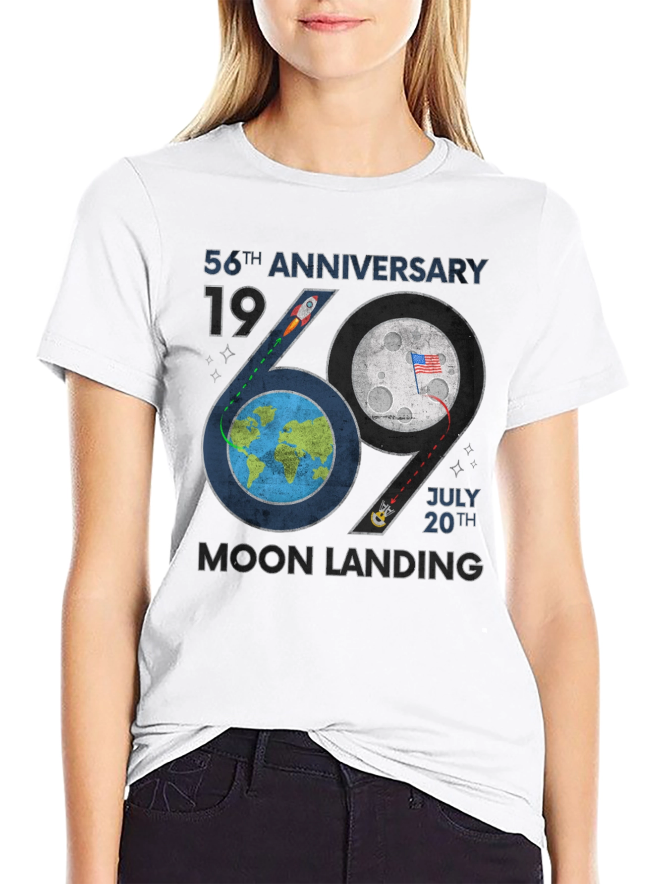 Moon Landing 56th Anniversary Graphic T-Shirt
