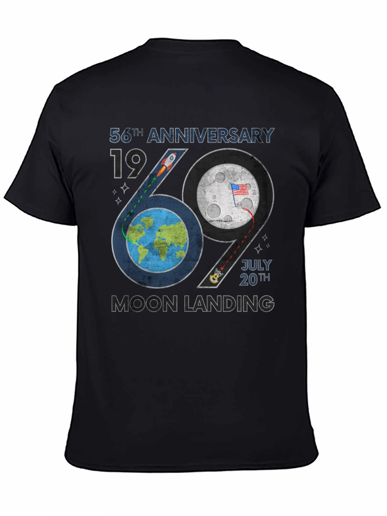 Moon Landing 56th Anniversary Graphic T-Shirt