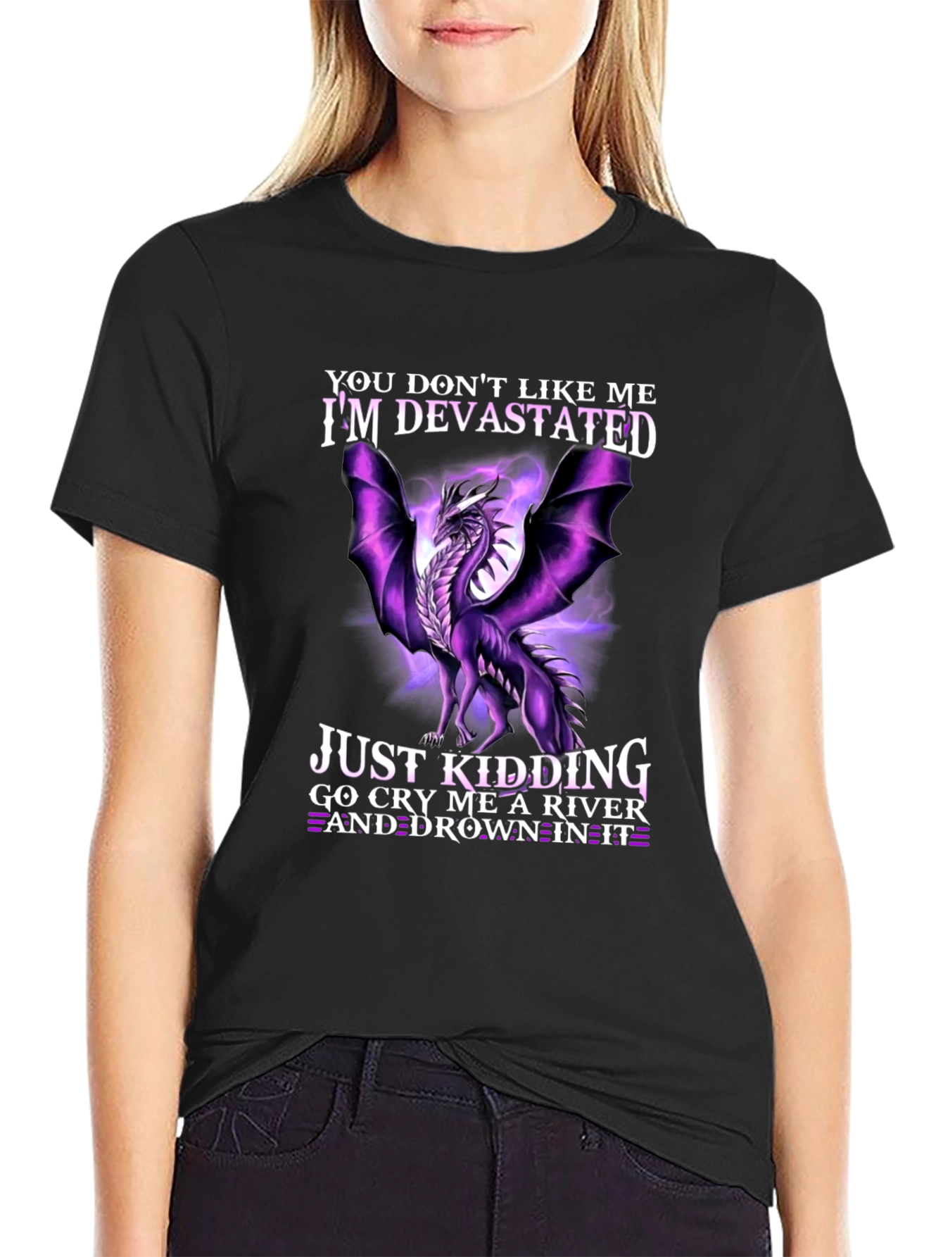 Devastated Dragon Graphic Tee - Cry Me a River