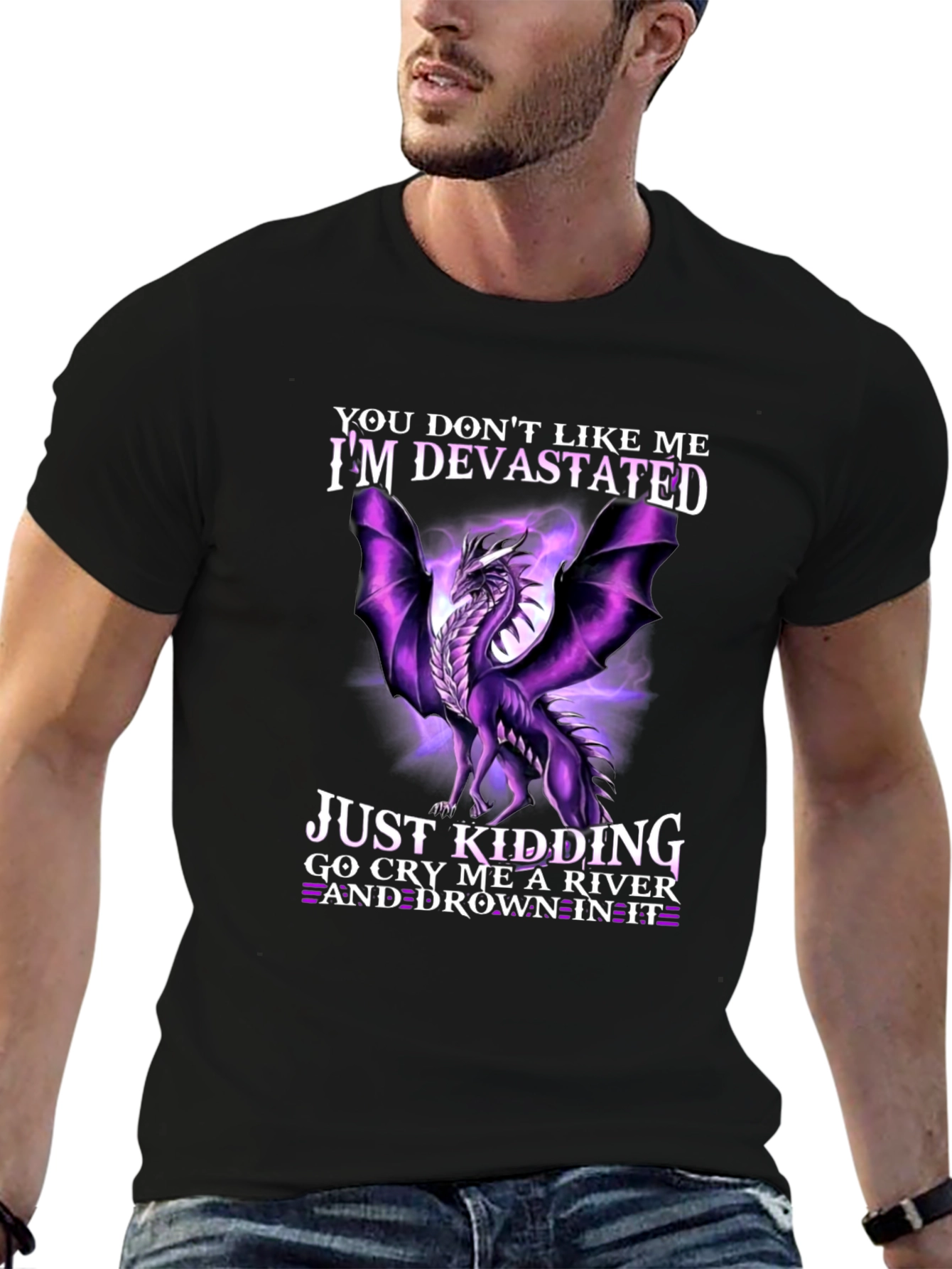 Devastated Dragon Graphic Tee - Cry Me a River