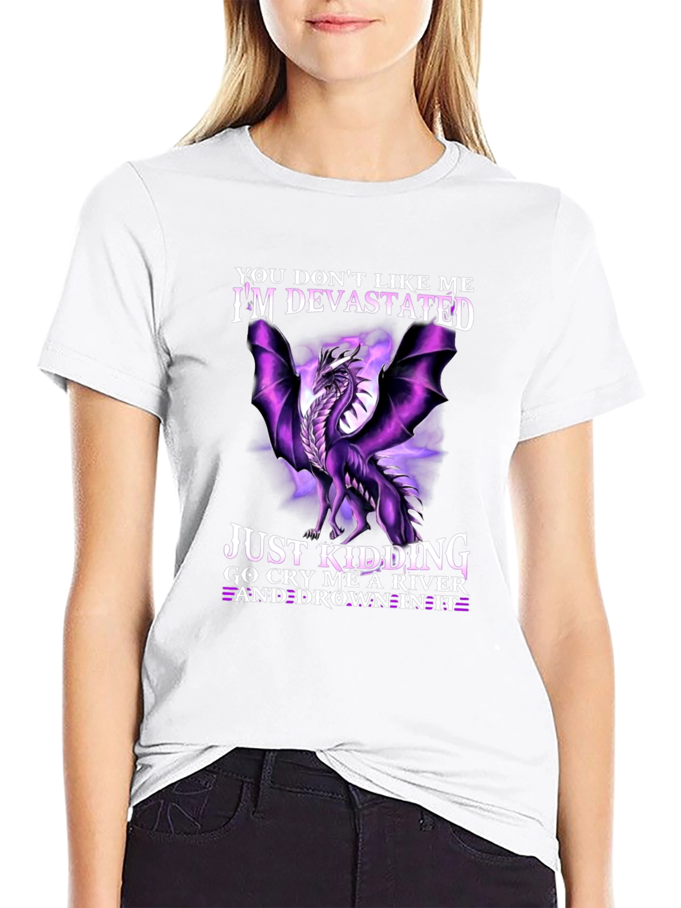 Devastated Dragon Graphic Tee - Cry Me a River