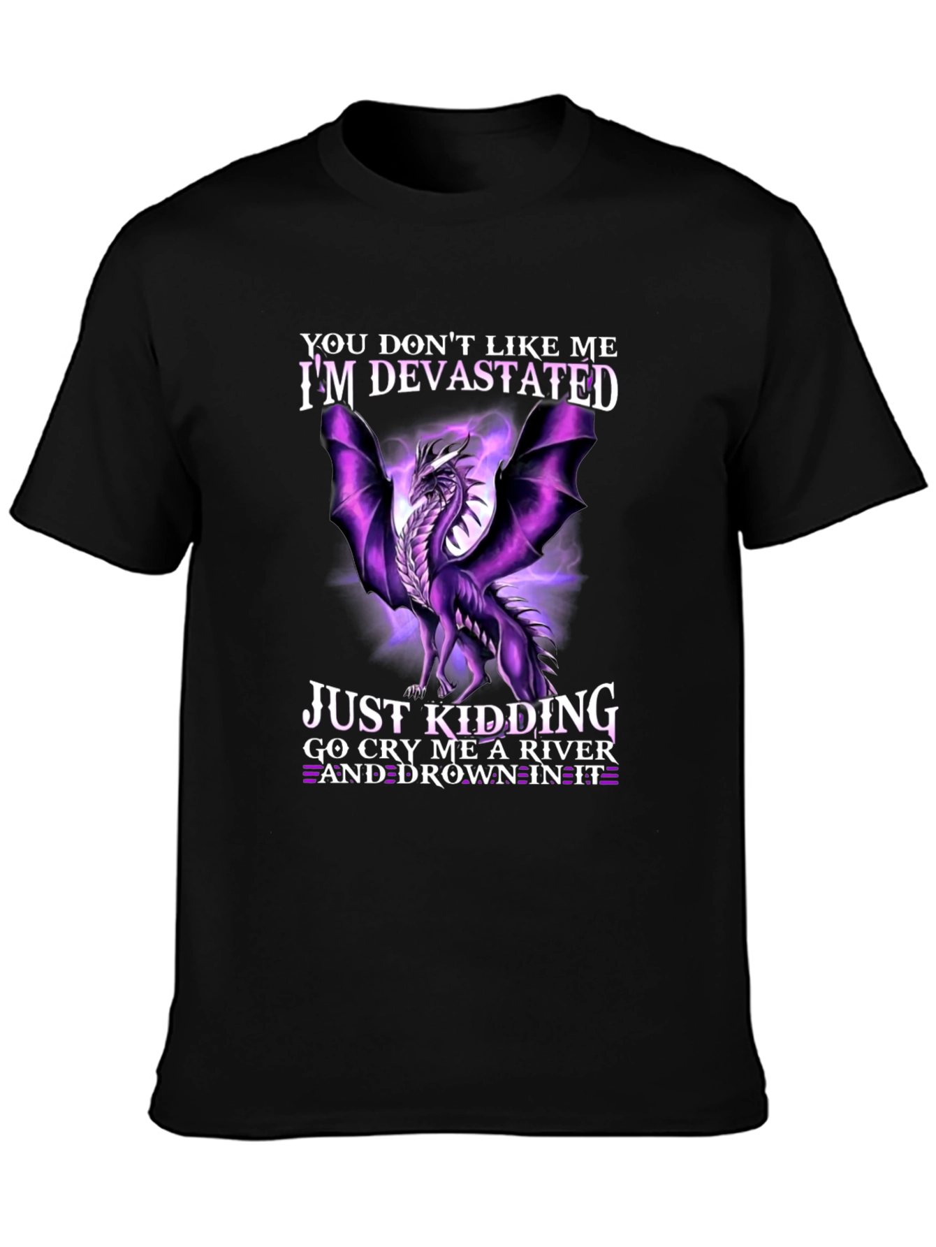 Devastated Dragon Graphic Tee - Cry Me a River