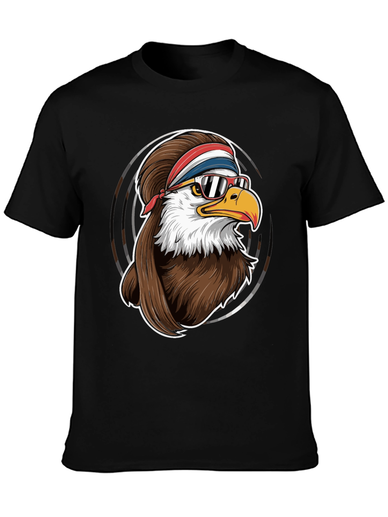 Cool Eagle Graphic Tee - Retro Style