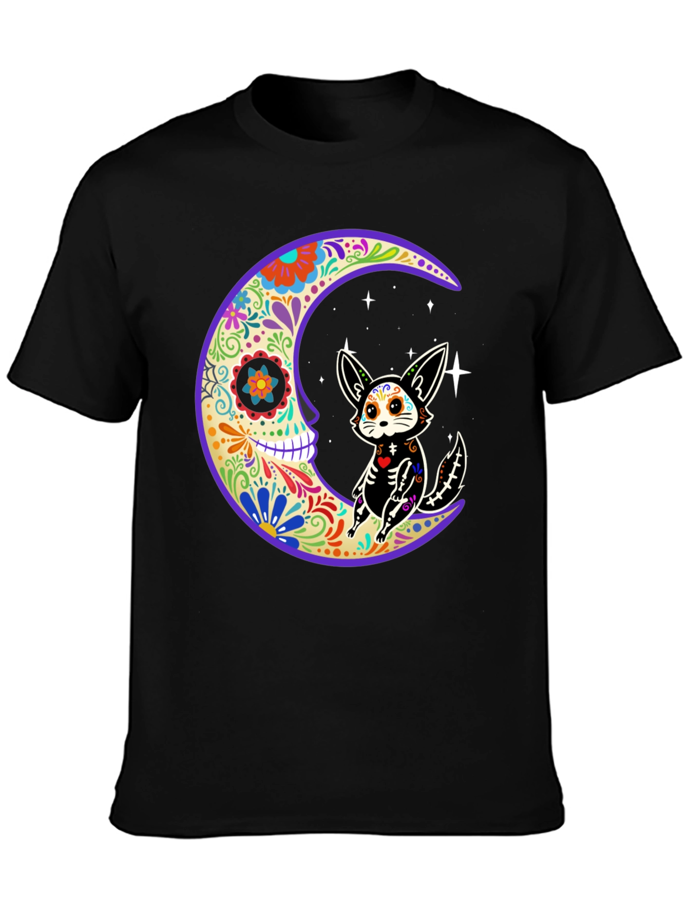 Sugar Skull Moon & Cat T-Shirt